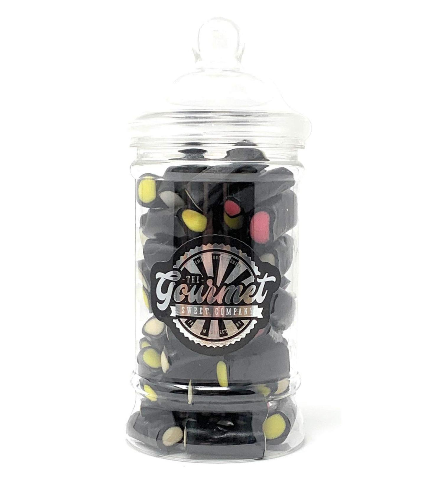Liquorice Cream Rock Victorian Gift Jar by The Gourmet Sweet Company