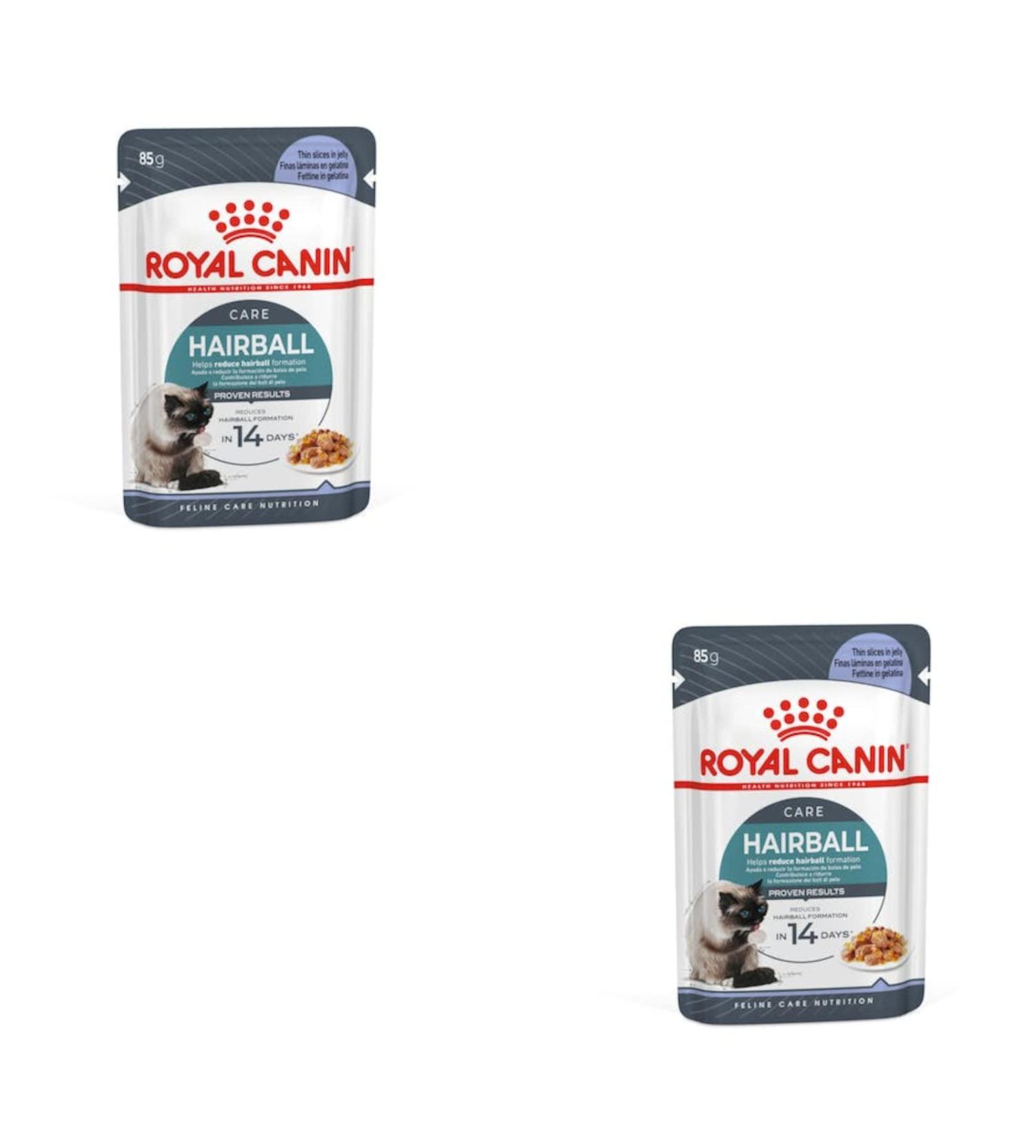 Royal Canin Hairball Care Jelly | Double Pack | 2 x 12 x 85g | Complete Cat Food (Fine Chunks in Jelly) | May Help Reduce Ha - Buy Online on GoSupps.com