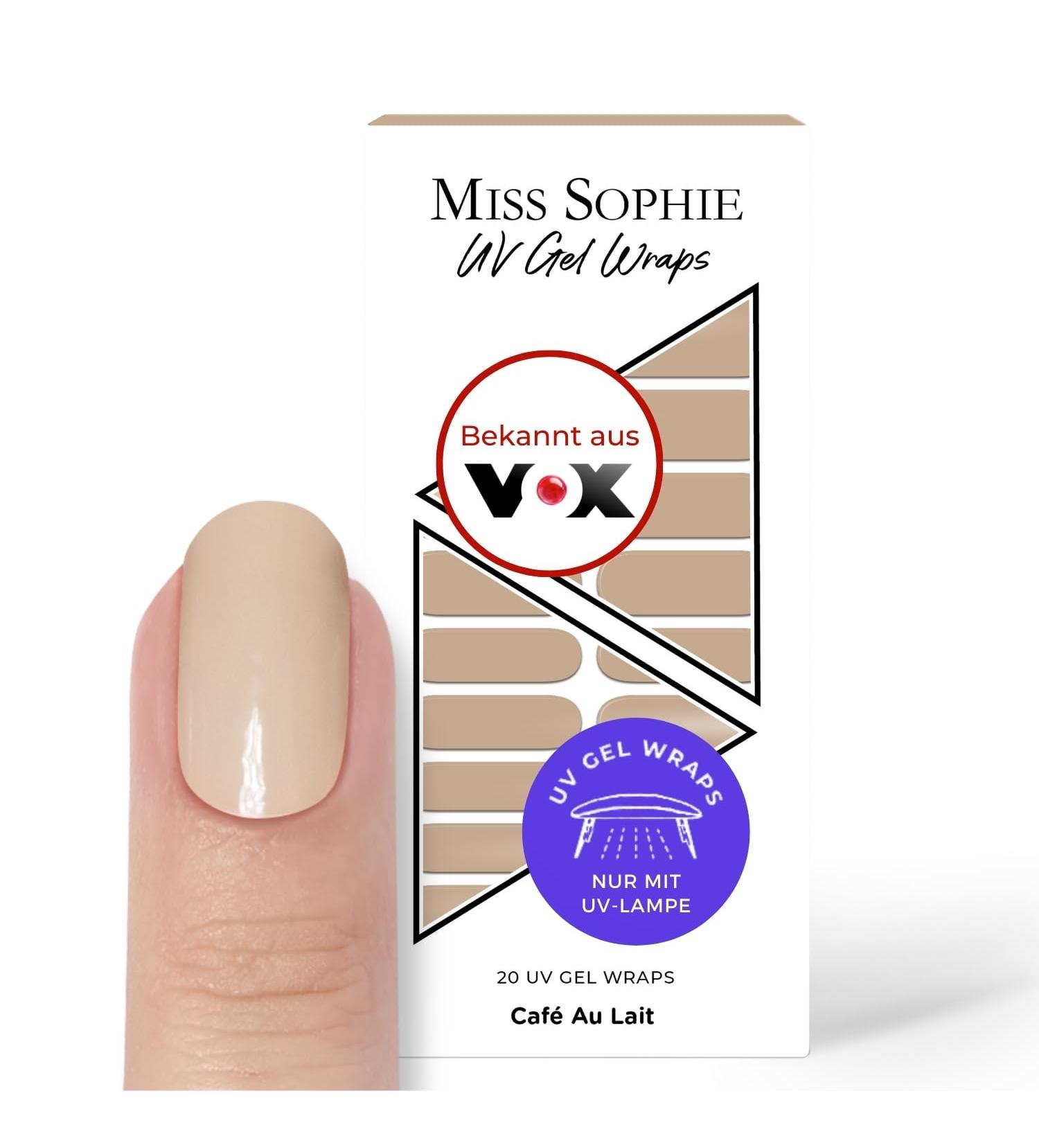 Original Miss Sophie UV Gel Nail Foils - Soft Touch 20 Stripes in Caf au Lait for Perfect Finger & Toenail Polish International Shipping - Buy Online on GoSupps.com