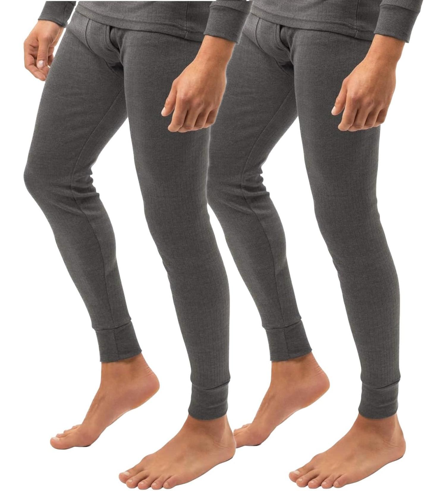 Buy BestSale247 Men's Thermal Long Underpants 2 Pack - Fleece Warm Winter Underwear - XL Dark Grey - International Shipping Available - Buy Online on GoSupps.com