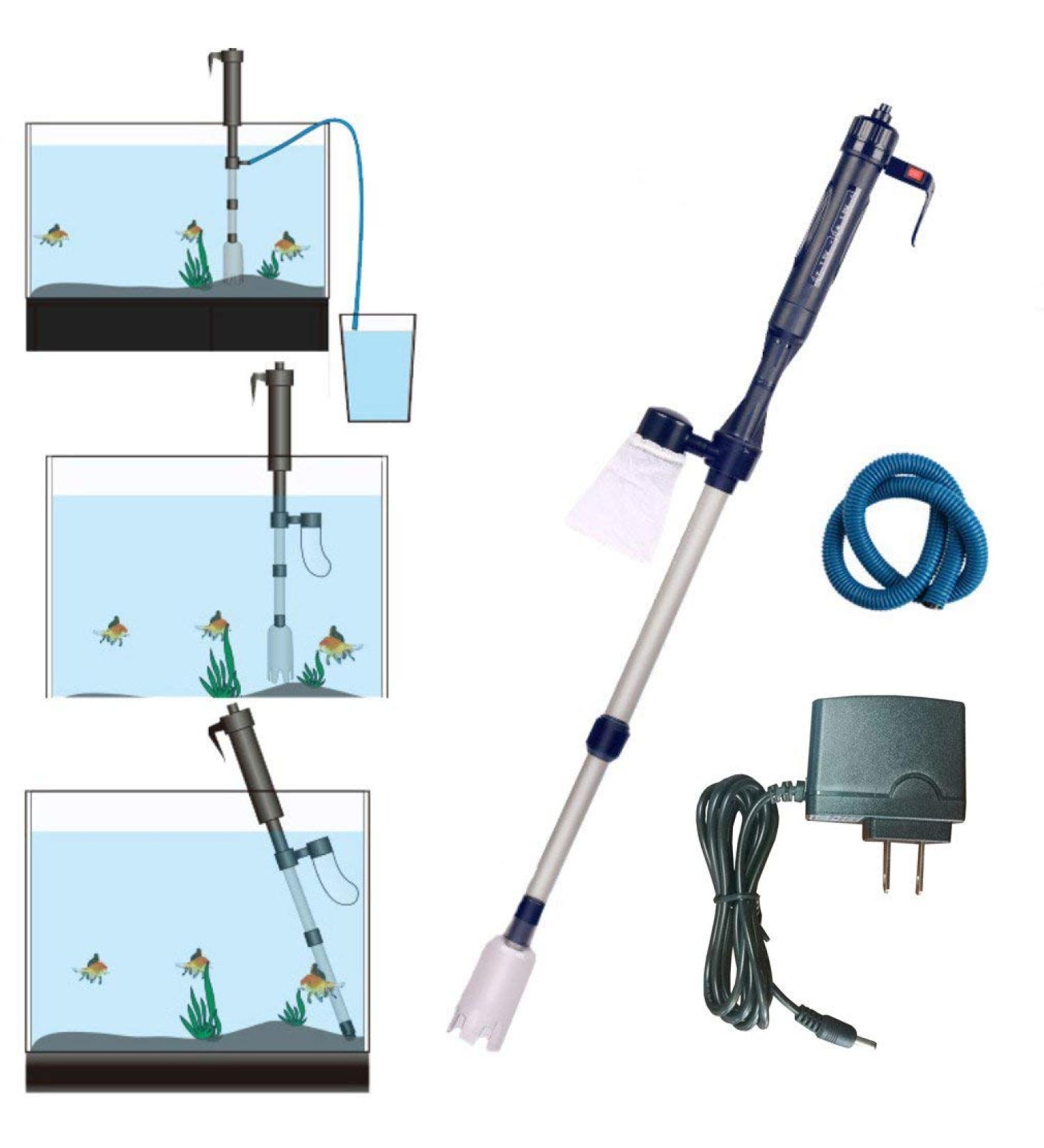 LONDAFISH Electric Fish Tank Vacuum Cleaner Syphon Gravel Water Filter & Sand Washer - Buy Online on GoSupps.com