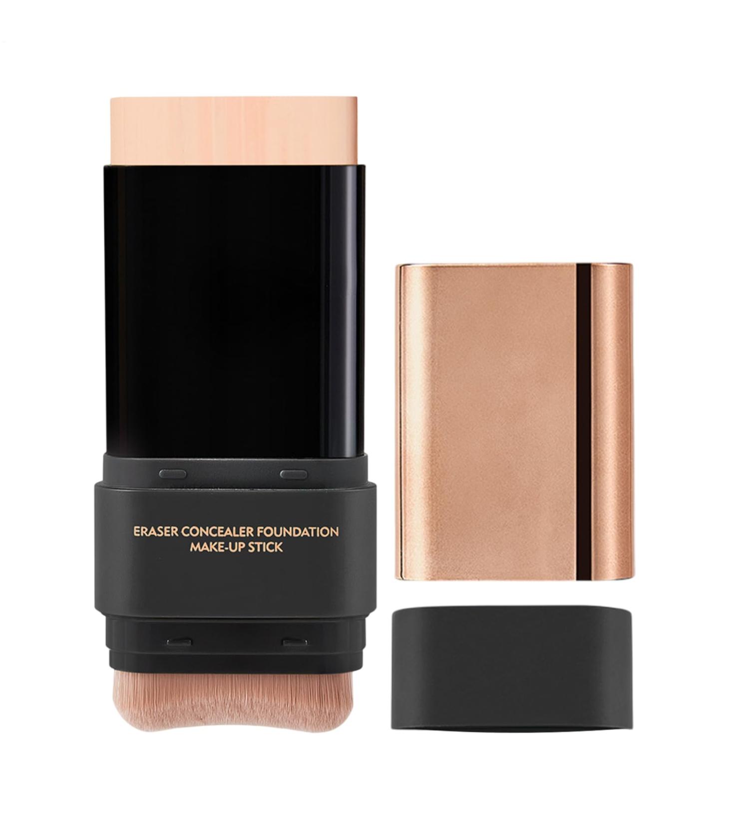 Foundation Stick 18g | Anti-Wrinkle Makeup | Formula with Built-in Brush | Matte Stick for a Smooth Finish Long-Lasting Wear and Professional Application for All Skin Types - Buy Online on GoSupps.com