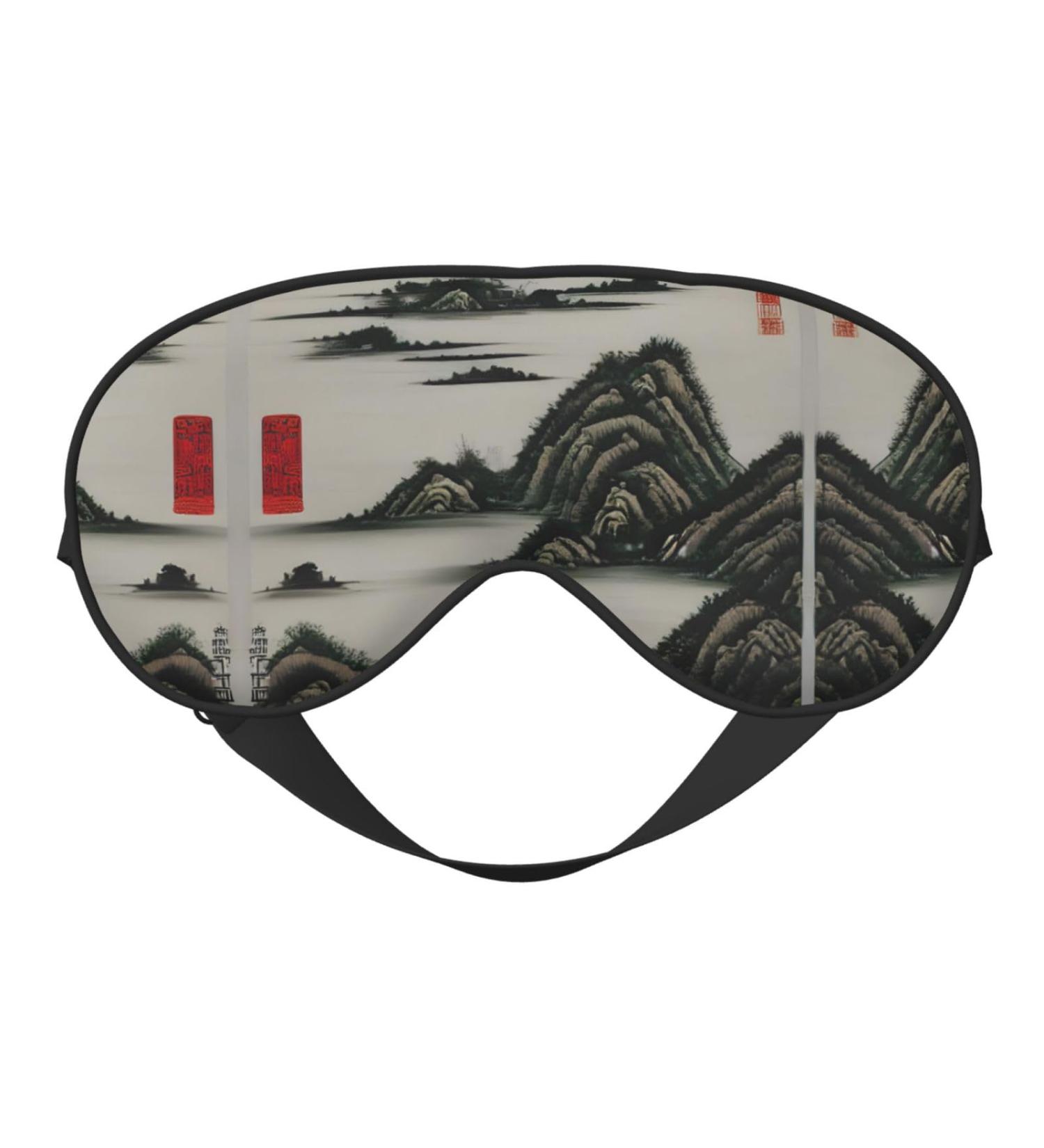 SSIMOO Landscape Painting Eye Mask - Soft Breathable Sleep Mask for Women | Perfect for Travel & Relaxation - Buy Online on GoSupps.com