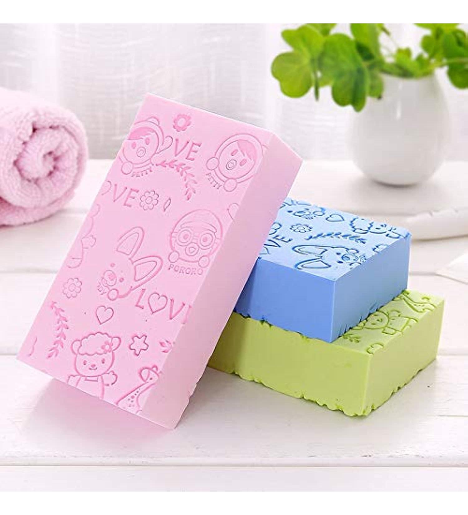 3pcs Ultra Soft Exfoliating Bath Sponge Set for Kids & Adults | PVA Skin Remover | Body Cleansing Supplies - Buy Online on GoSupps.com
