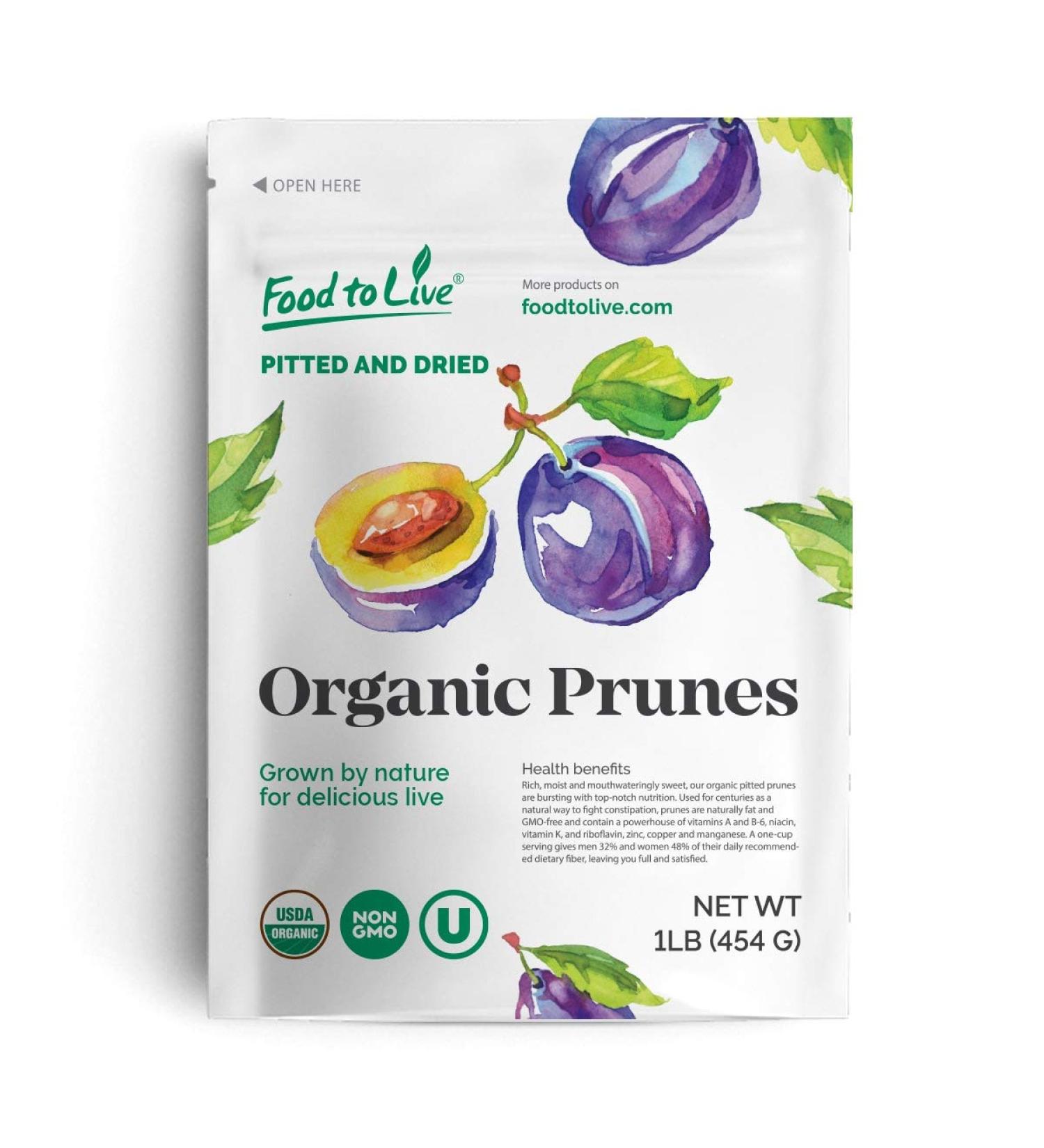 Organic Pitted Prunes  1 Pound  Dried California Plums  Non-GMO  Kosher  Unsulfured  Unsweetened  Bulk 1 Pound (Pack of 1) - Buy Online on GoSupps.com