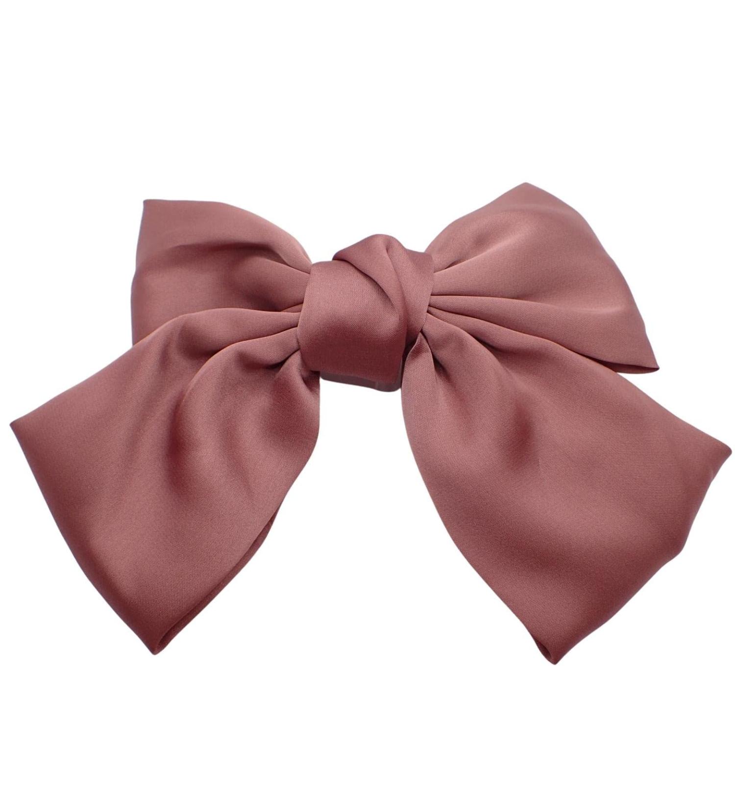 Topkids Accessories Satin Hair Bow Clip Barrette Cute Hair Styling Ribbon Bow Accessory on a Barrette Clip Bows for Girls Kids Women Ladies for Wedding Festival Holiday (15cm Pink) - Buy Online on GoSupps.com