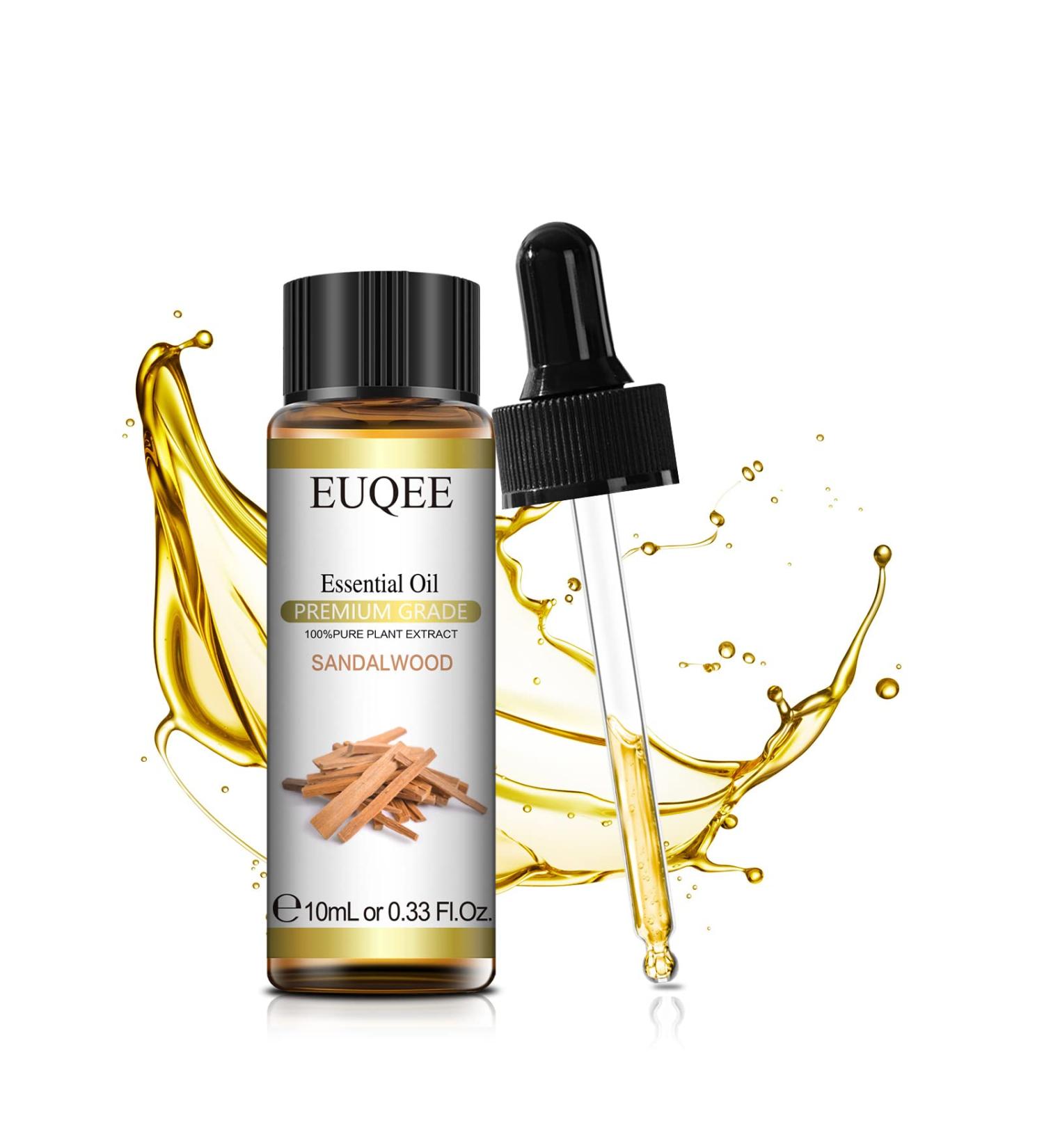 EUQEE Sandalwood Essential Oil 10ml - Pure Natural Oil for Aromatherapy Diffusers and Home Relaxation - 10.00 ml (Pack of 1) - Buy Online on GoSupps.com