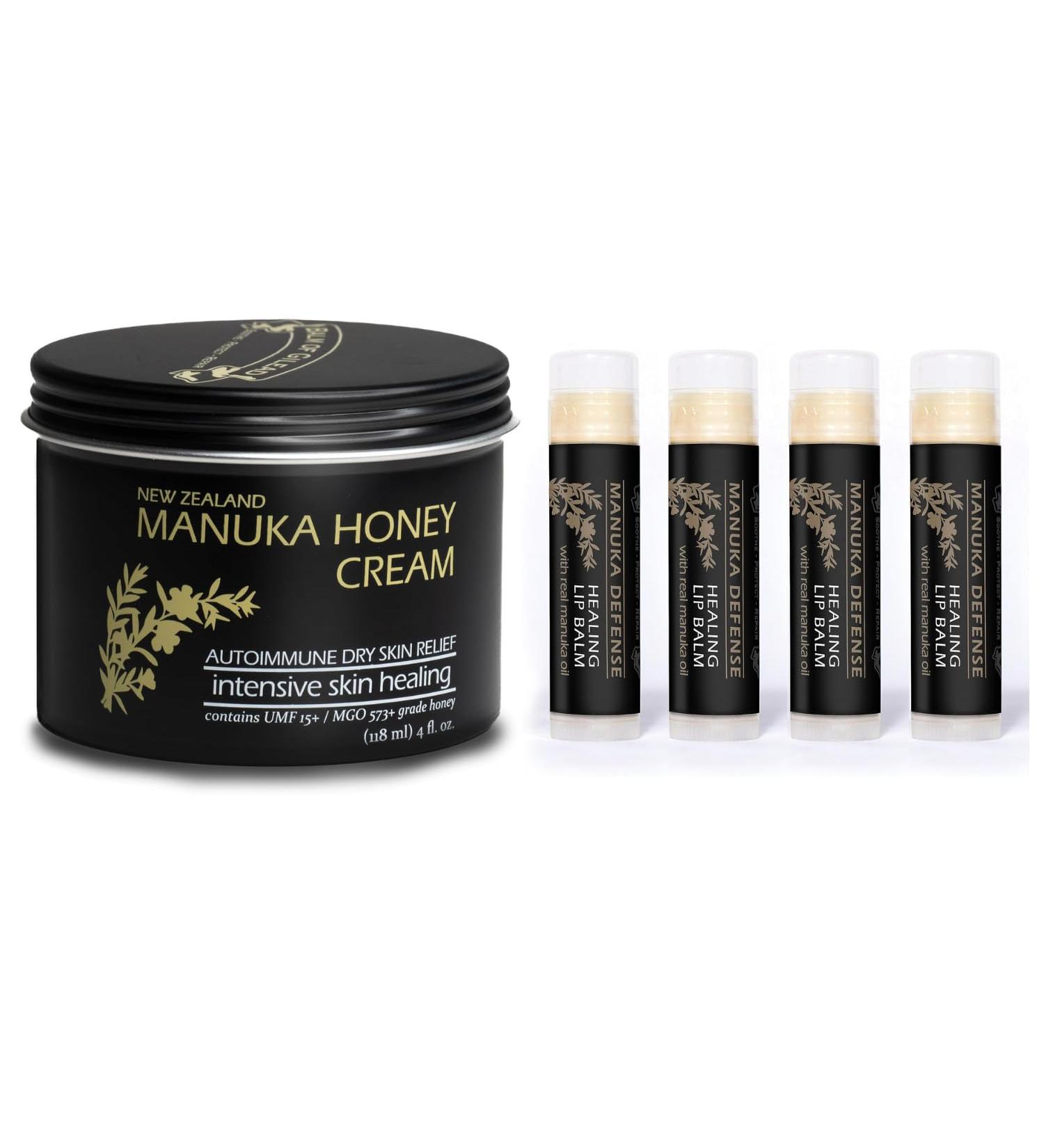BALM OF GILEAD Manuka Eczema Honey Cream - Manuka Defense Healing Lip Balm Intensive Moisture Therapy - Moisturizer for Sensitive Skin Eczema Psoriasis Dermatitis - Buy Online on GoSupps.com