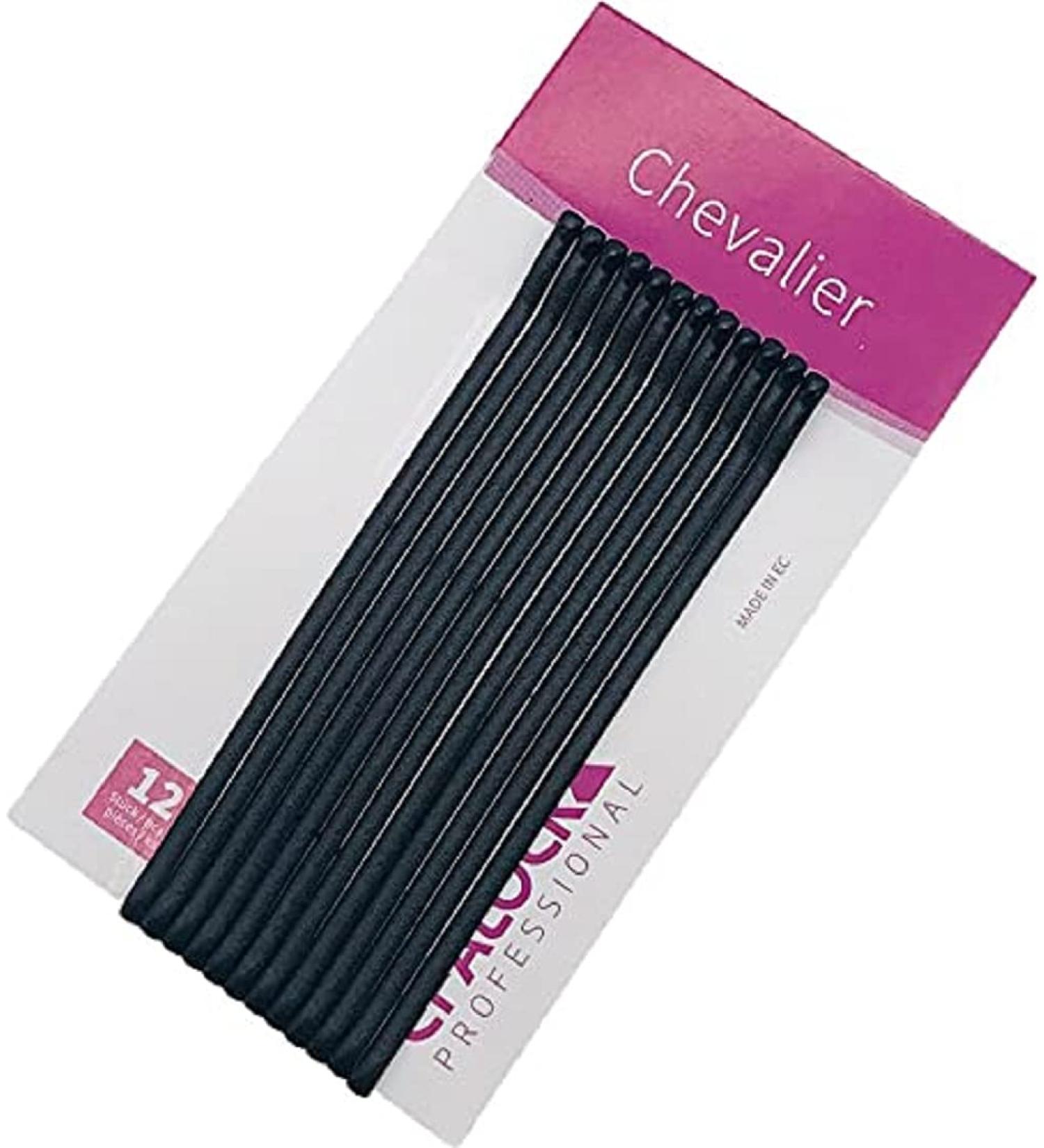 Efalock Professional Chevalier hair clips black matt 12 pieces 7 cm