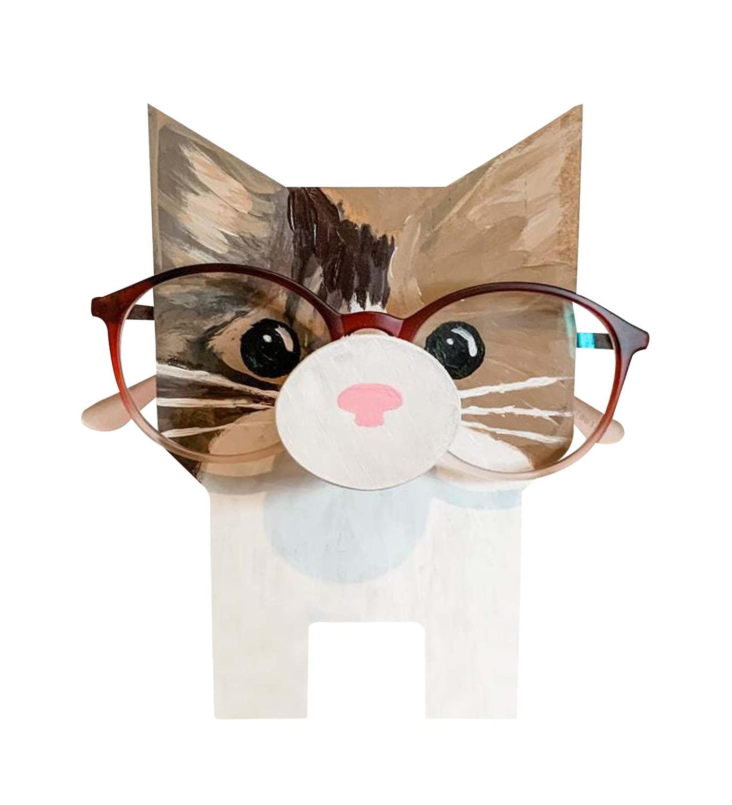 Buy Eactel Animal Glasses Stand - Fun Cat & Pig Design for Kids & Adults | Creative Holiday Gift Idea - Buy Online on GoSupps.com