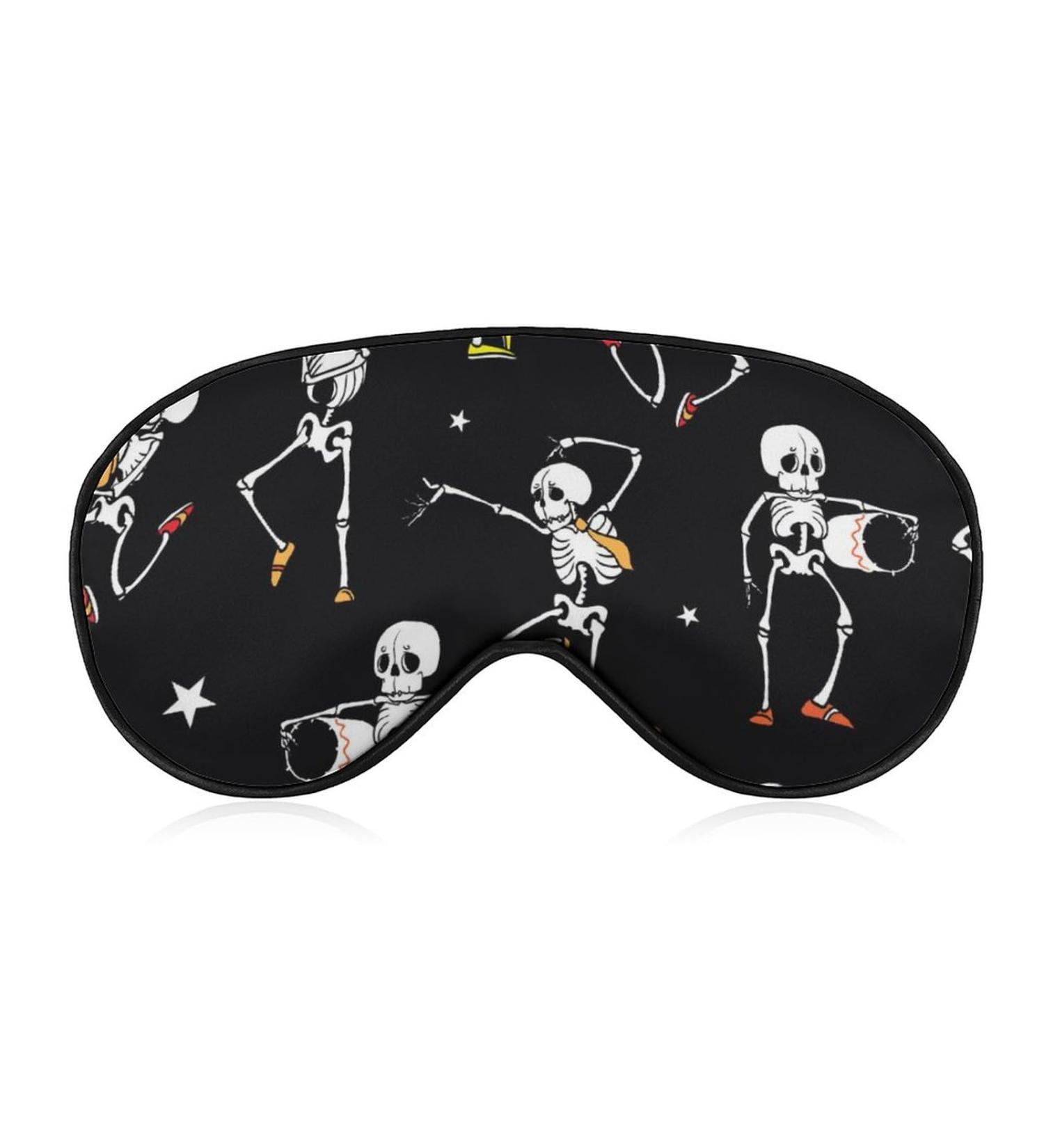 Dancing Music Skeletons Sleep Mask - Adjustable Eye Cover for Men and Women | Block Light for Night Travel and Nap - Buy Online on GoSupps.com