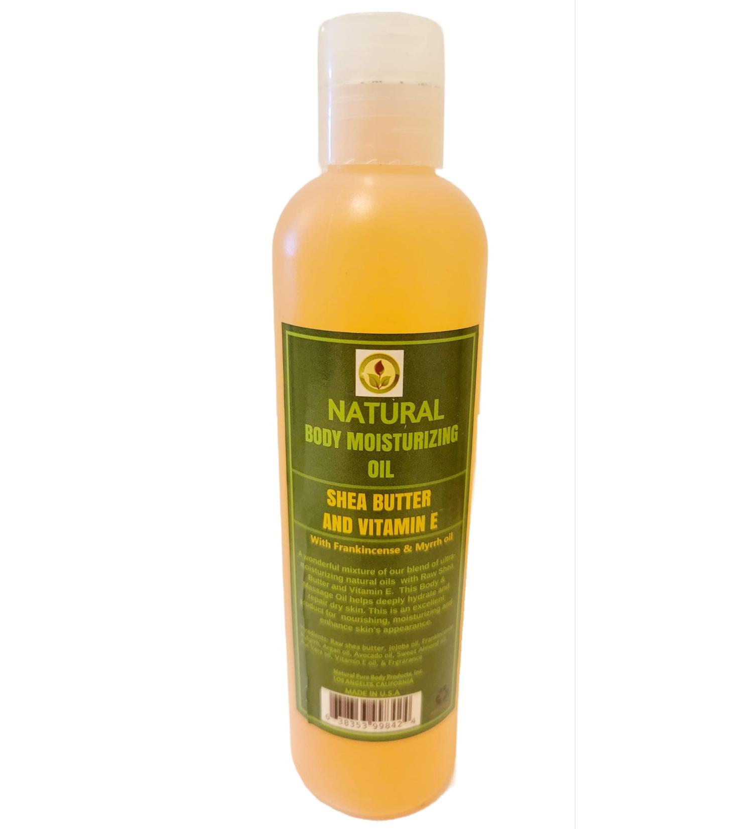 Hairobics Shea Butter and Vitamin E Body Moisturizing Oil is Great for Dry Skin Face and Body. Made with Argan Oil Jojoba Oil Frankincense & Myrrh 8oz