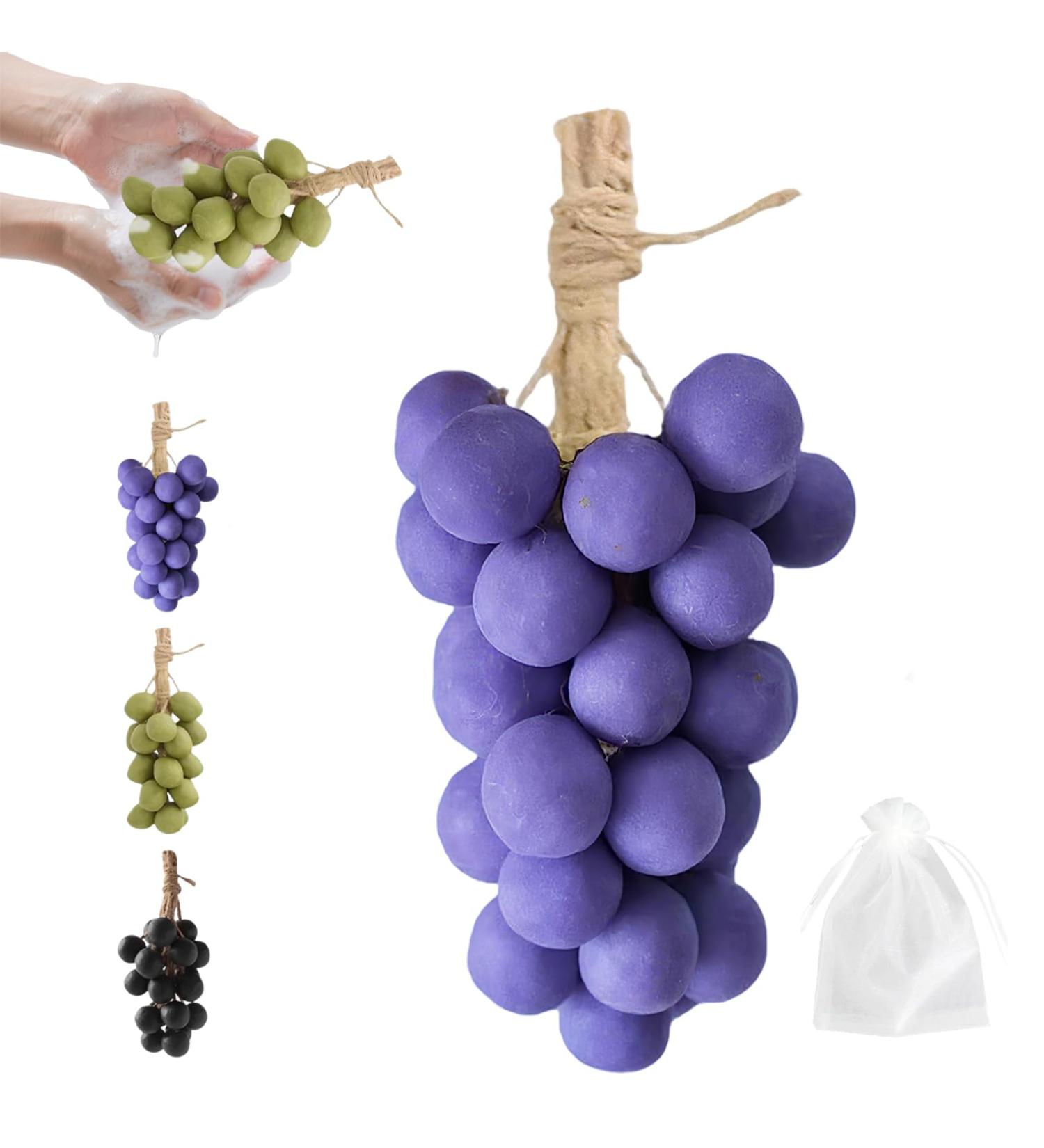 Grape Soap On A Rope Savon Au Raisin Sur Une Corde Savon De Grappe De Raisin Fait Main Pour Douche Soins Hydratants Et Nourrissants Pour Le Lavage Du Visage/corps-C-20 - Buy Online on GoSupps.com