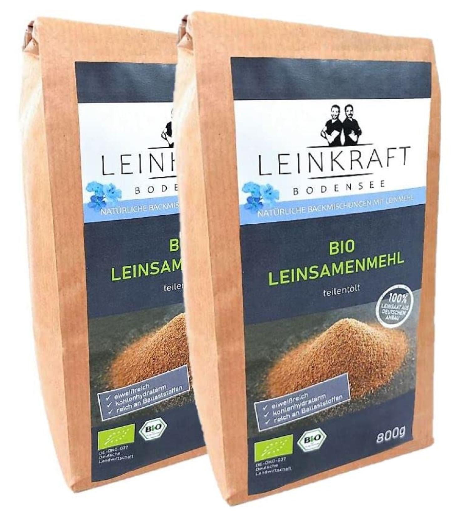 Buy German Organic Linseed Flour 1.6kg - Low Carb Keto-Friendly High Protein & Fiber Vegan 2-Pack - Mehler - Buy Online on GoSupps.com