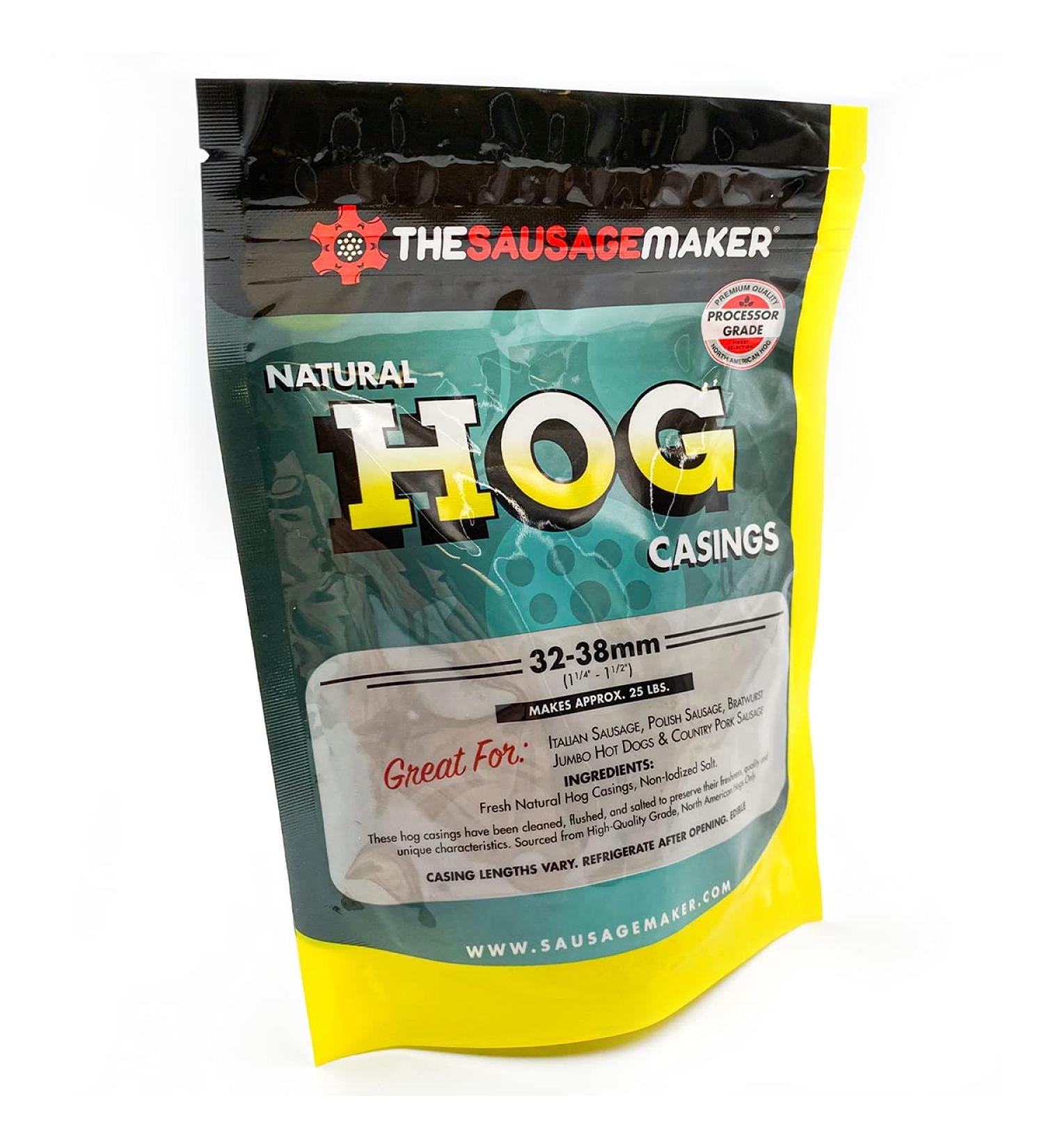 North American Natural Hog Casings for Home Sausage Making - Make 25 lbs. of Italian, Polish, and Bratwurst Sausages (1 Pack) - Buy Online on GoSupps.com