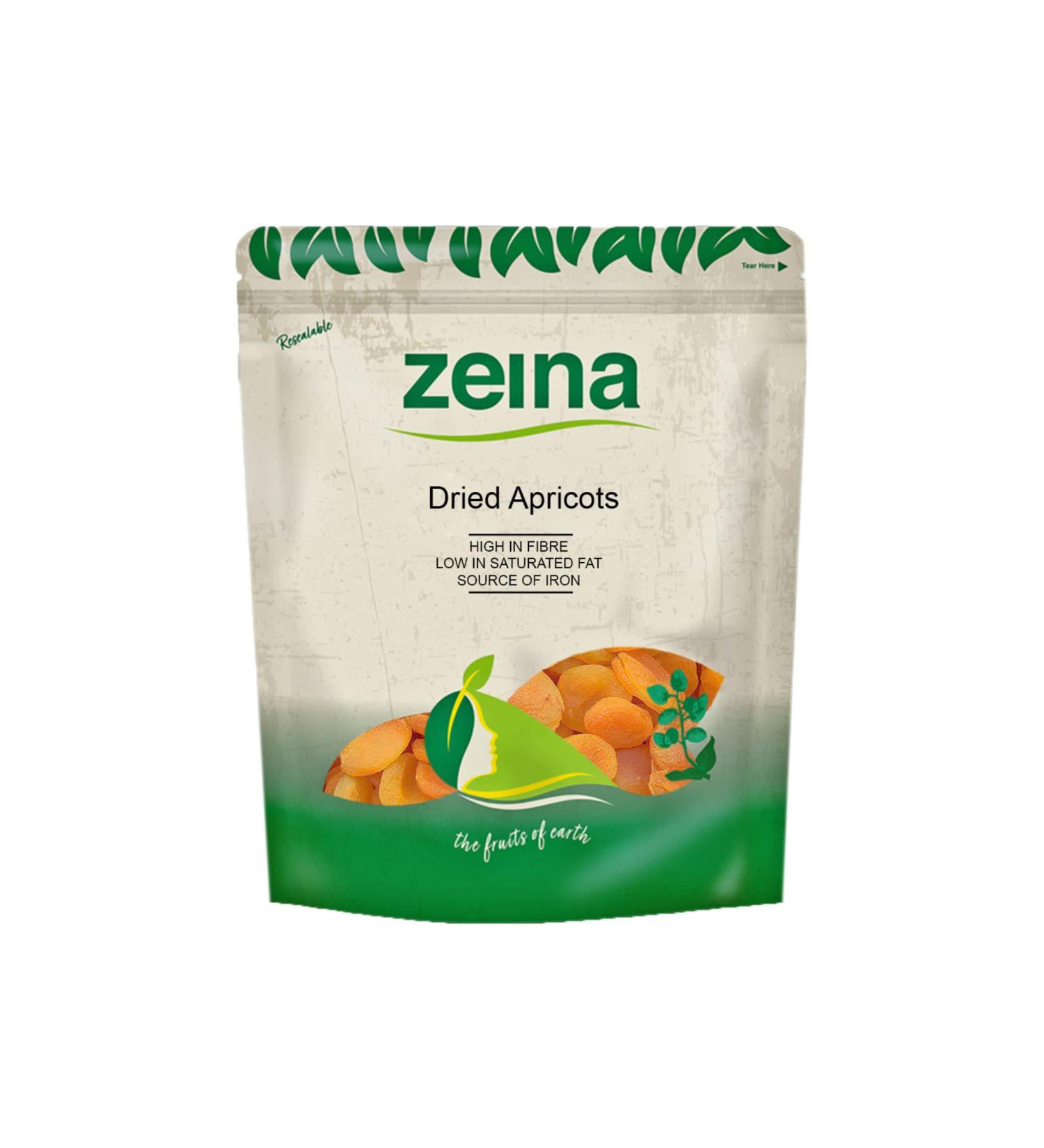 Zeina Dried Apricots - Natural Iron Source, High Fibre, Gluten-Free, Vegan-Friendly - 1kg - Buy Online on GoSupps.com