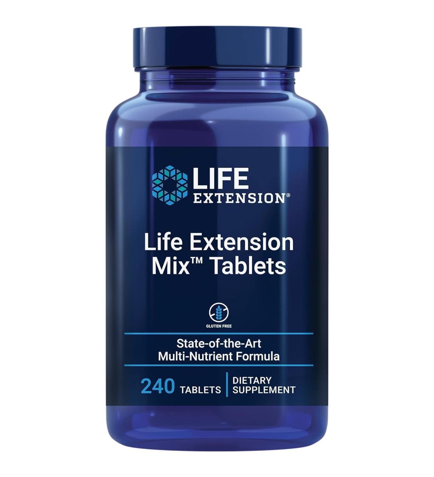 Buy Life Extension Multivitamin Mix 240 Tablets - Gluten Free Non-GMO & Lab Tested - International Shipping Available - Buy Online on GoSupps.com