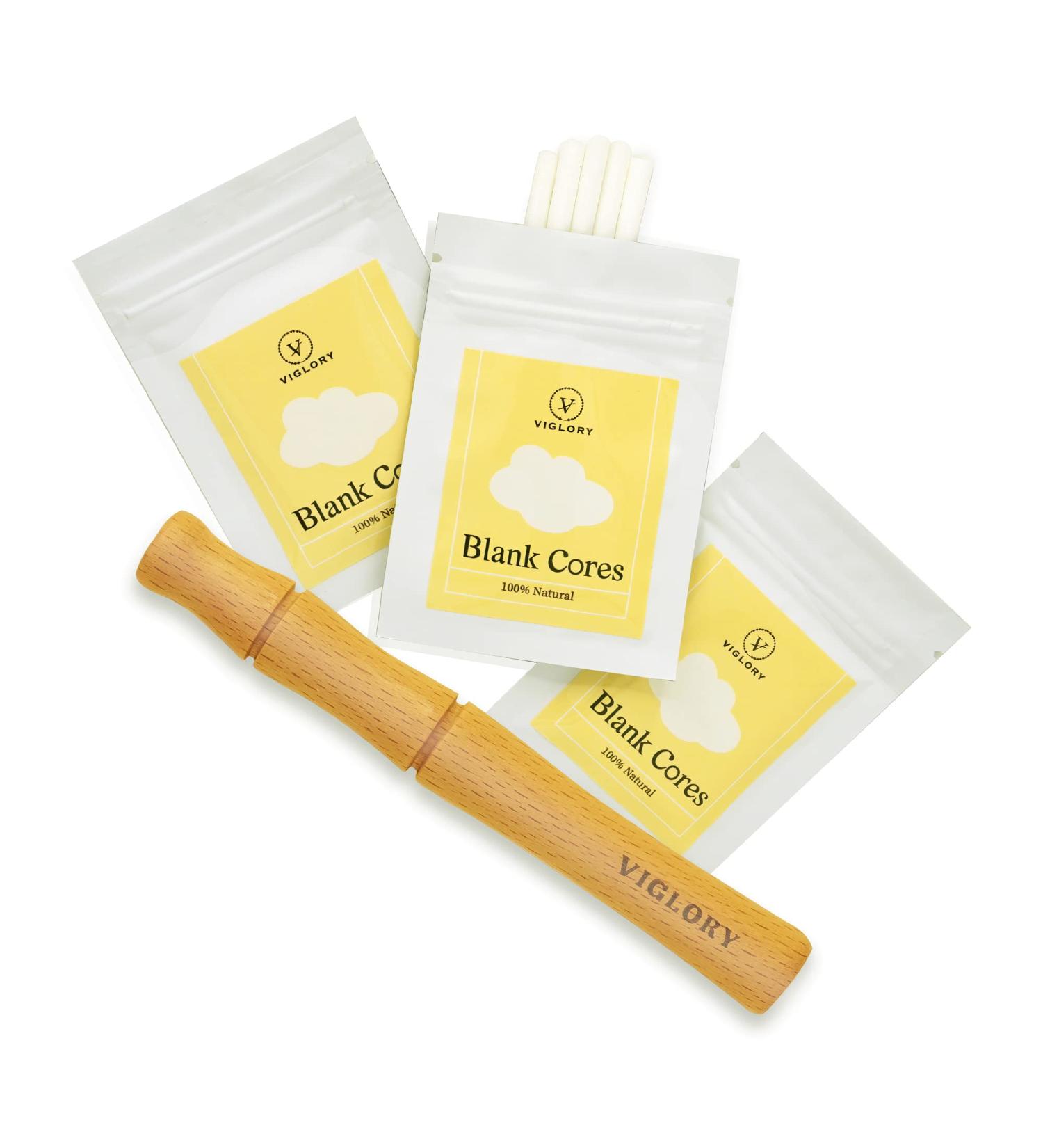 Viglory Portable Aromatherapy Inhalator - Essential Oil Nose Inhaler Stick & Wooden Diffuser with 16 Cotton Refills | International Shipping - Buy Online on GoSupps.com