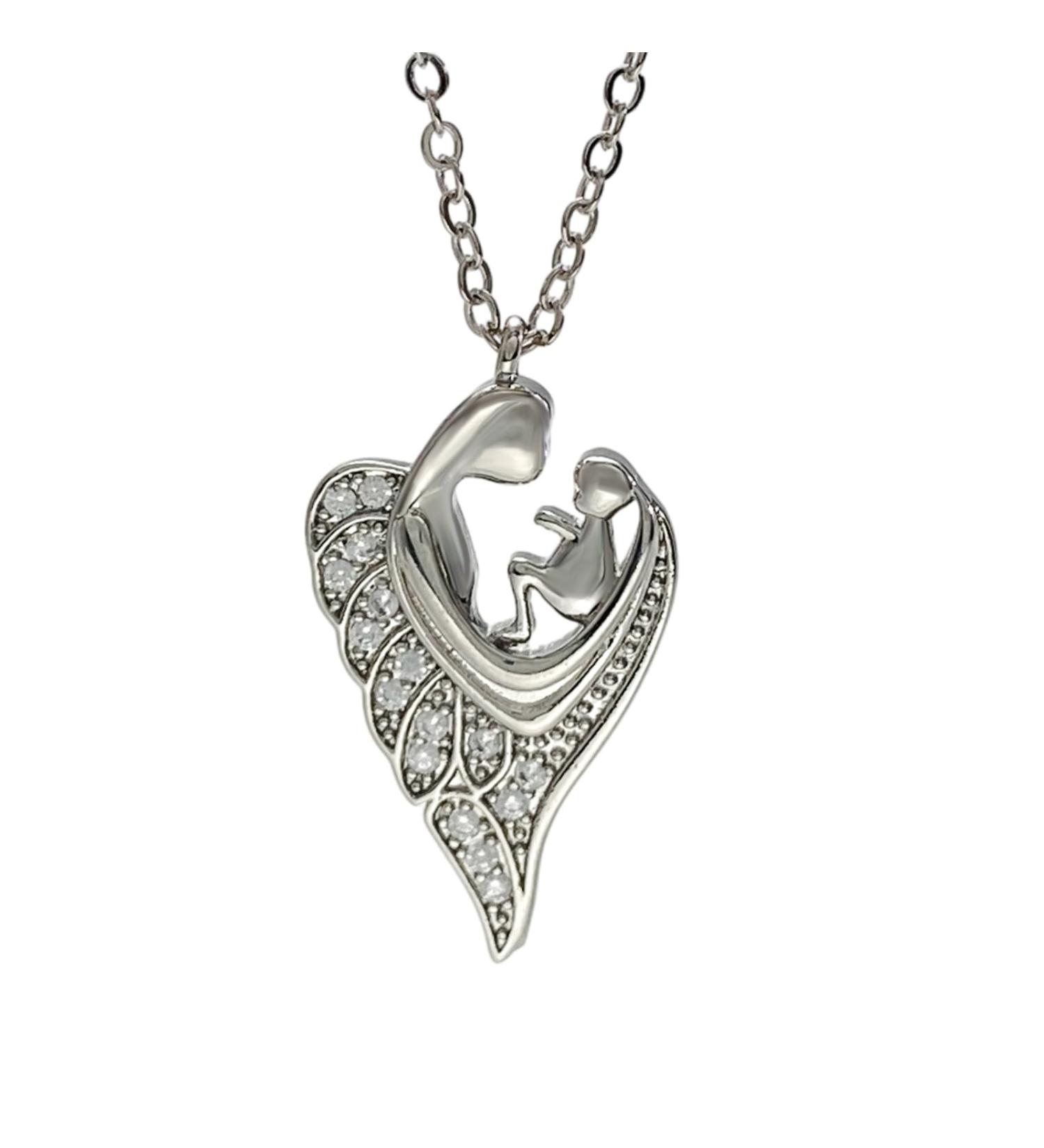 Oralgos Elegant Aesthetic Women's Necklace - Unique Mother Child Love Trailer Design in Copper - Buy Online on GoSupps.com