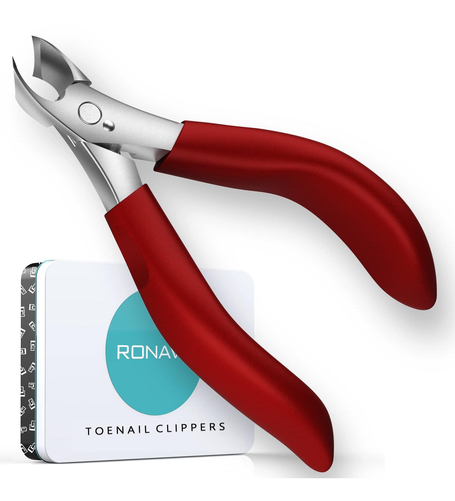 Professional Heavy Duty Toenail Clippers for Thick Nails - Long Handle Safety Scissors for Men & Seniors - RONAVO Red (for Thick Nails) - Buy Online on GoSupps.com