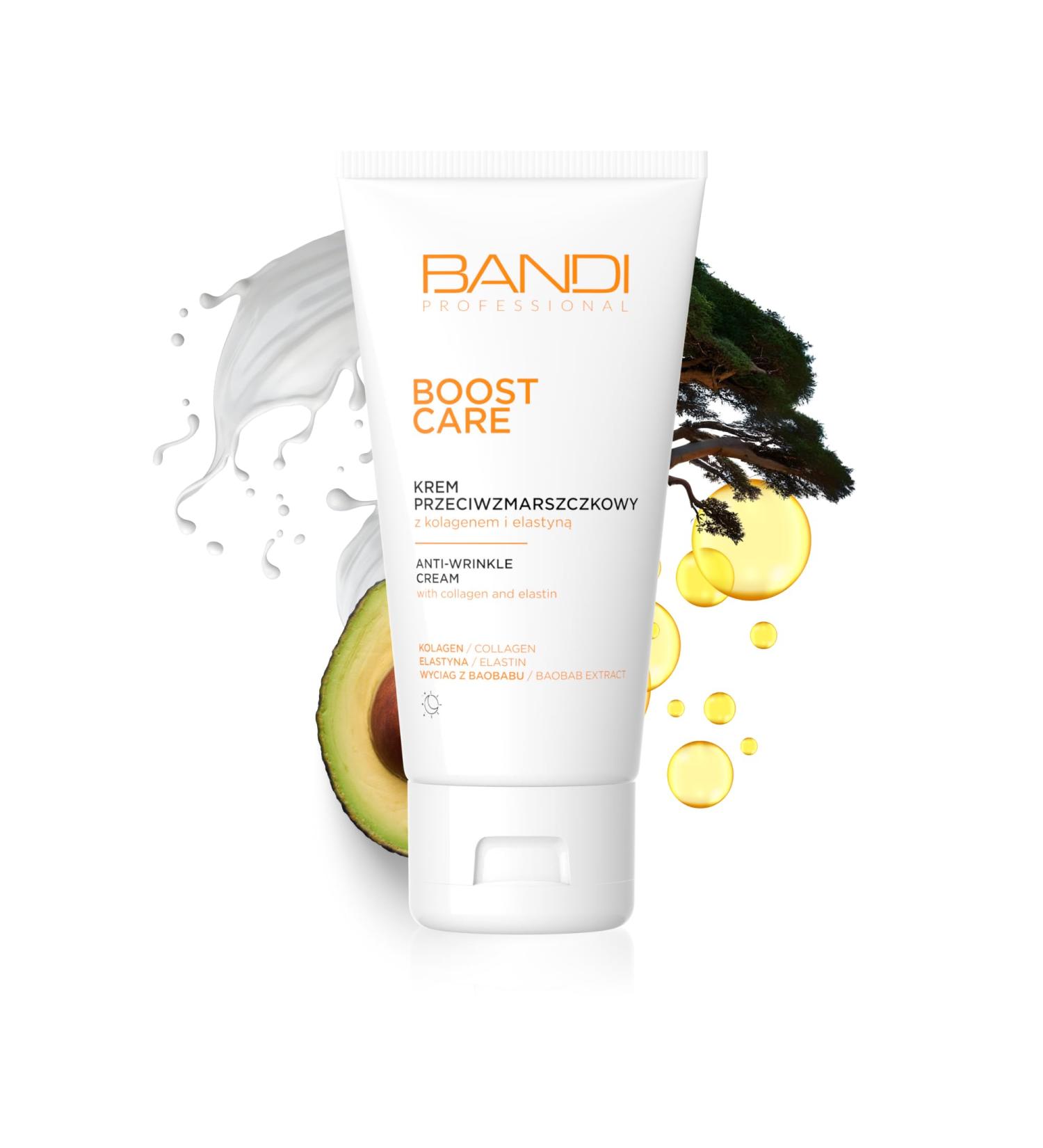 Bandi Cosmetics Sp z oo Bandi AntiWrinkle Cream With Collagen Elastin and Baobab Moisturizing Skin Rejuvenation Protection Against Radicals Suppleness Hyaluronic Acid Shea Butter Avocado Wrinkles Skin Elasticity - Buy Online on GoSupps.com