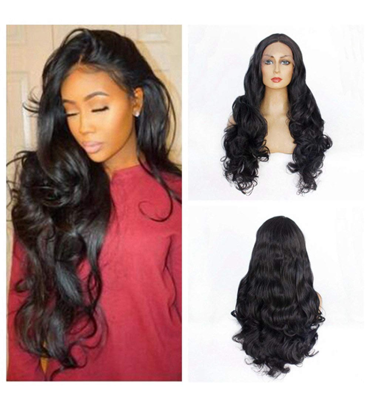 Saupa Lace Front Wig - 22 inch Brazilian Real Hair Kinky Curly Wig for Black Women | 150% Density Afro Curly Hair Extensions with Baby Hair - Buy Online on GoSupps.com
