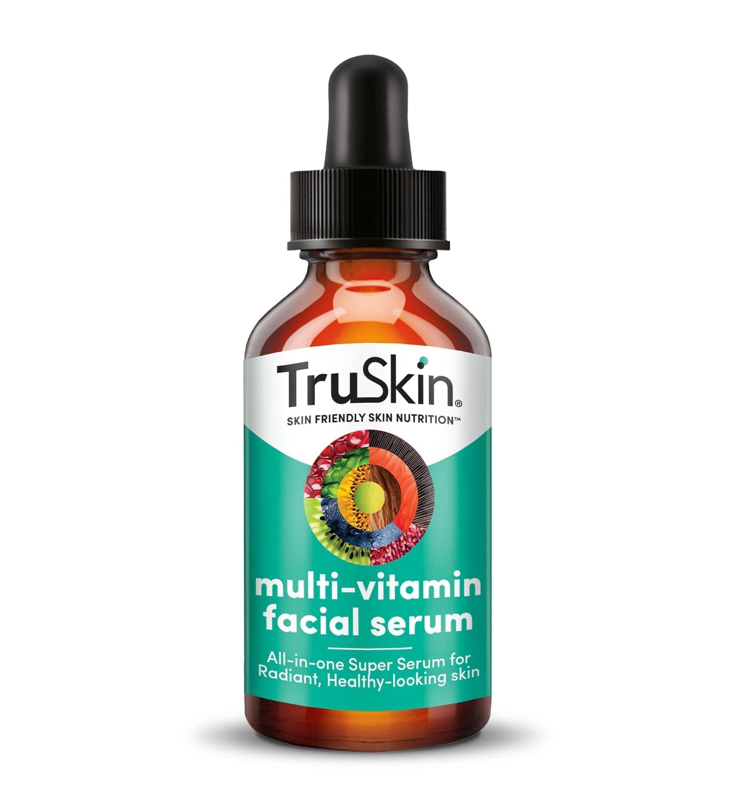TruSkin Facial Serum - 11 Plant-Derived Vitamins & Minerals for Radiant Healthy Skin | International Shipping - Buy Online on GoSupps.com