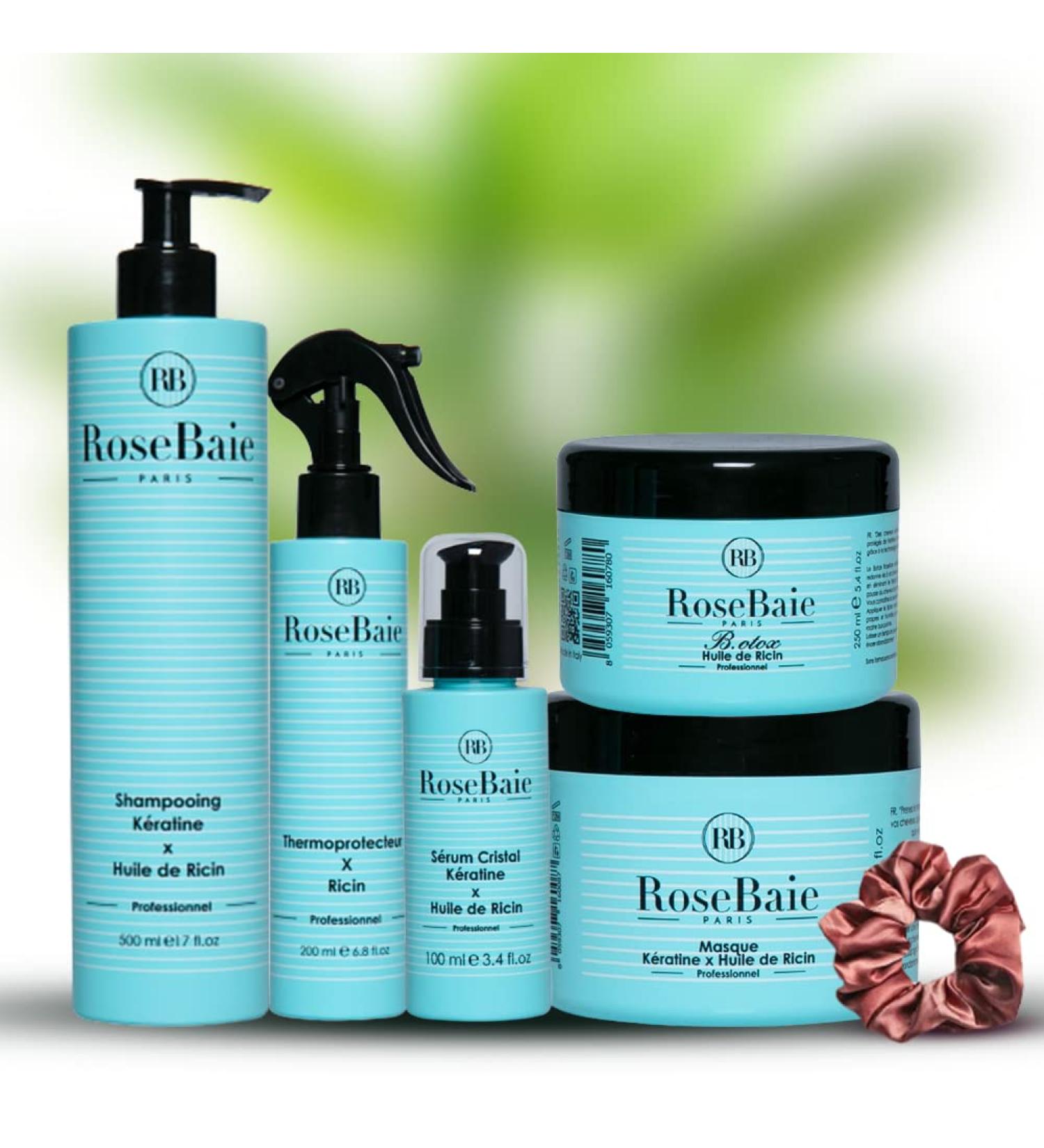 RoseBaie - My Complete Castor Oil Kit - 5 Products + 1 Free Random Color Scrunchie
