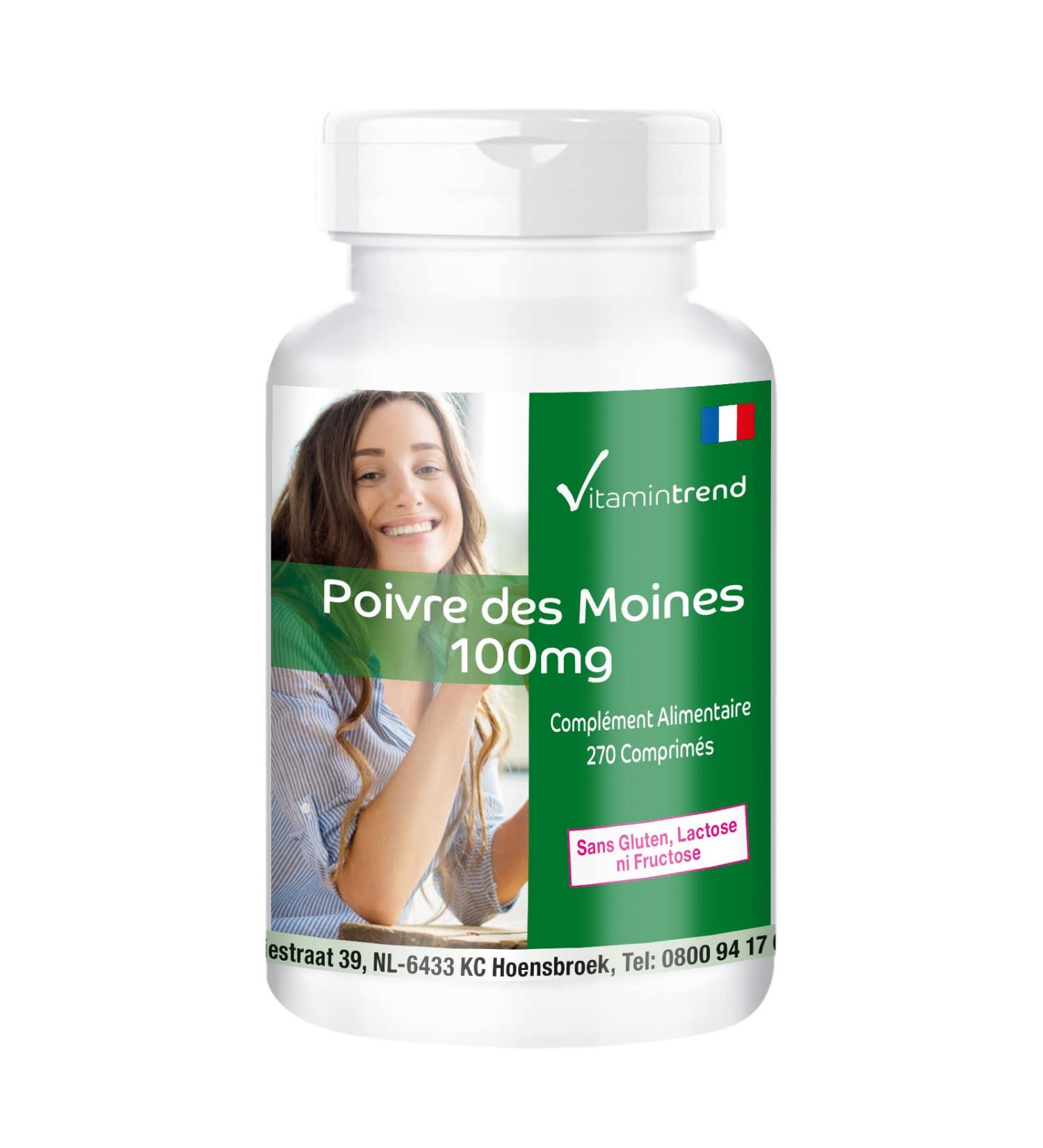 Monk Pepper 100mg - Vitex Agnus Castus Fruit Extract with Zinc - Vegan - 270 Tablets | Vitamintrend  - Buy Online on GoSupps.com