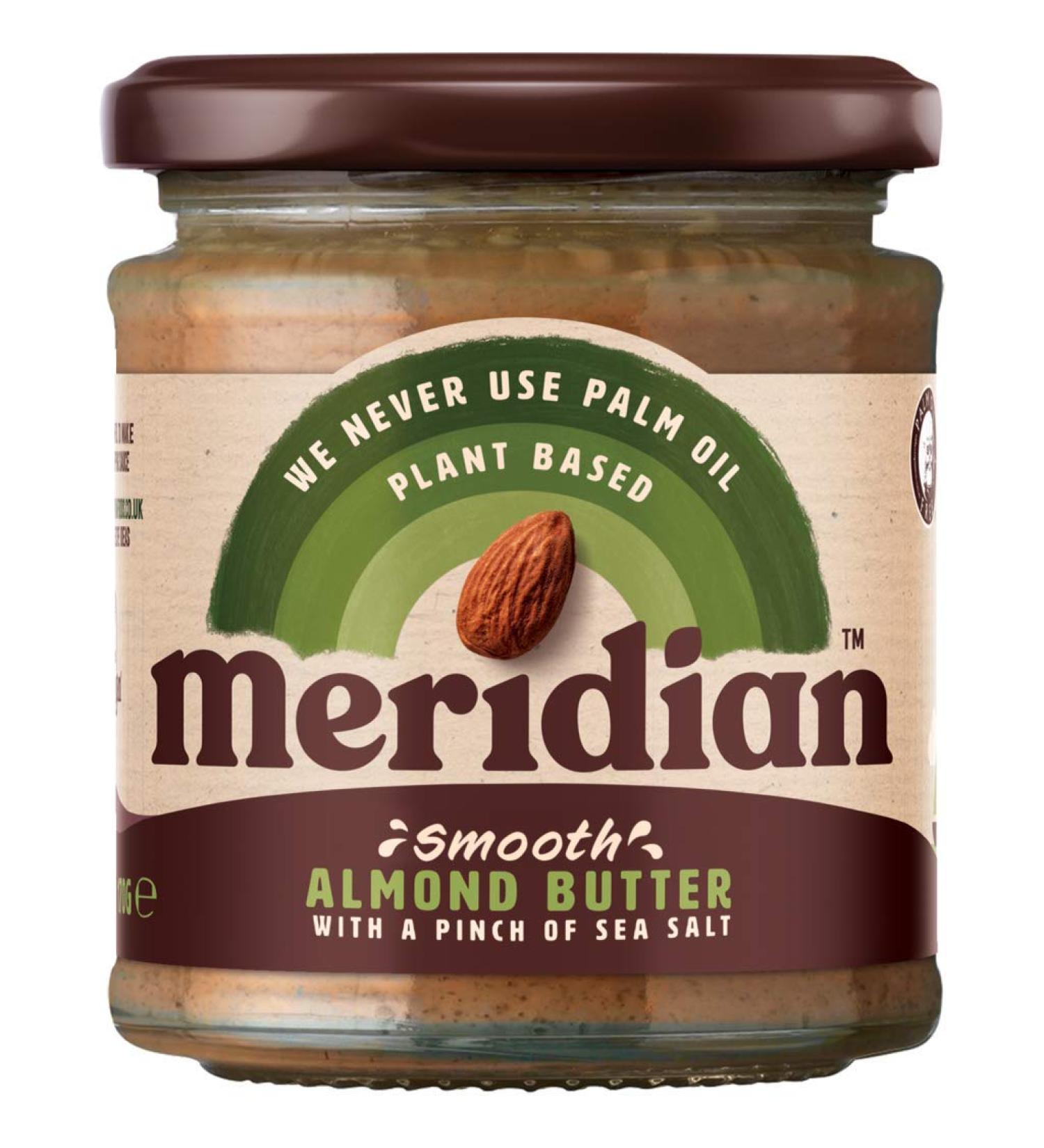 Meridien Smooth Natural Almond Butter with 100% Salt - 170g (Case of 6) - Buy Online on GoSupps.com