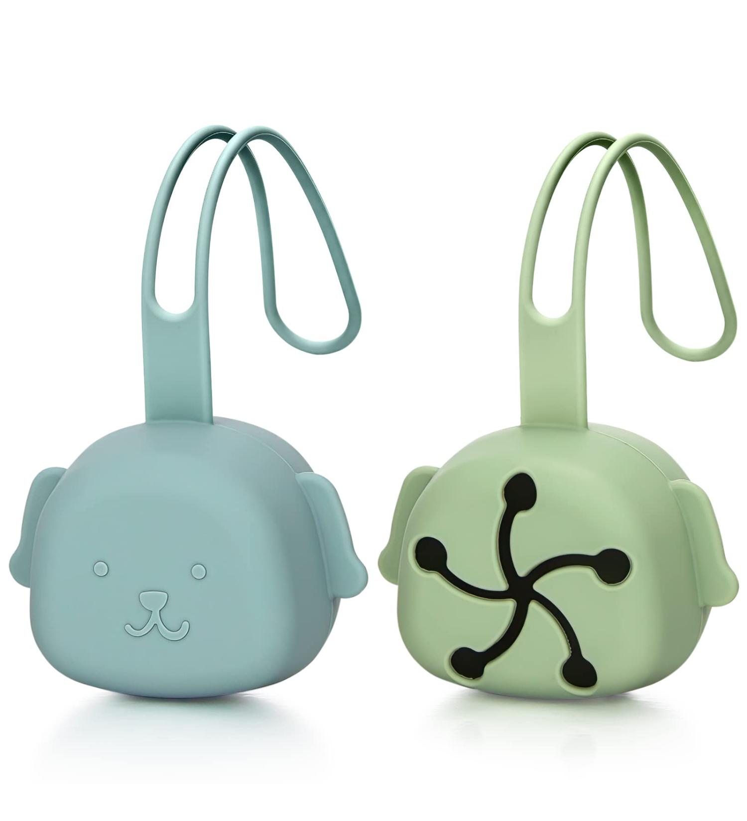BabySun 2-in-1 Silicone Pacifier Clip for Boys and Girls - Teething Binky Holder - Perfect Gift for Baby Shower, Birthday, Christmas (Style D) - Buy Online on GoSupps.com