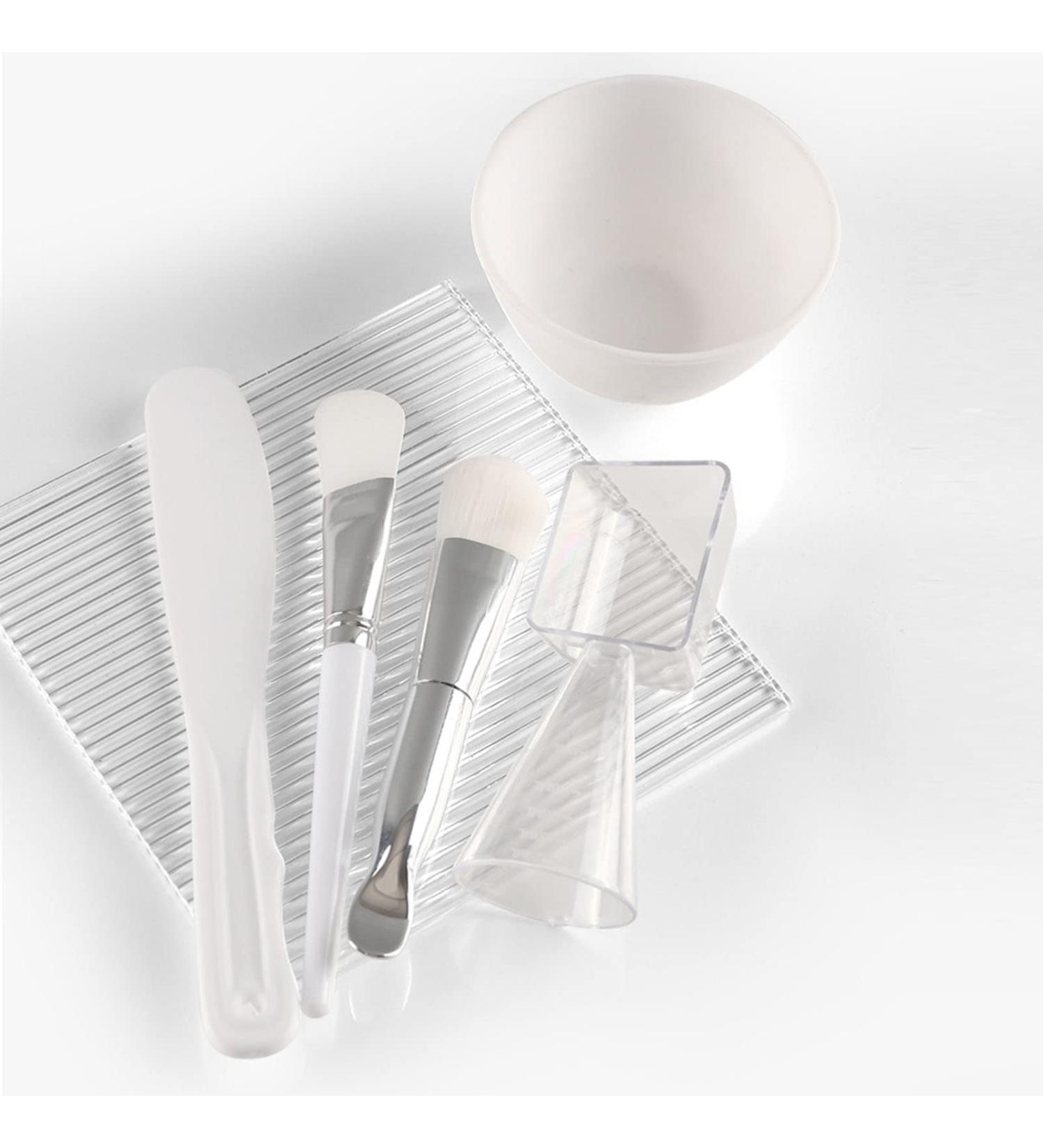 DIY Facial Mask Tool Kit - 5 in 1 Mixing Bowl Set with Silicone Brush & Measuring Cup for Clay Masks - Buy Online on GoSupps.com