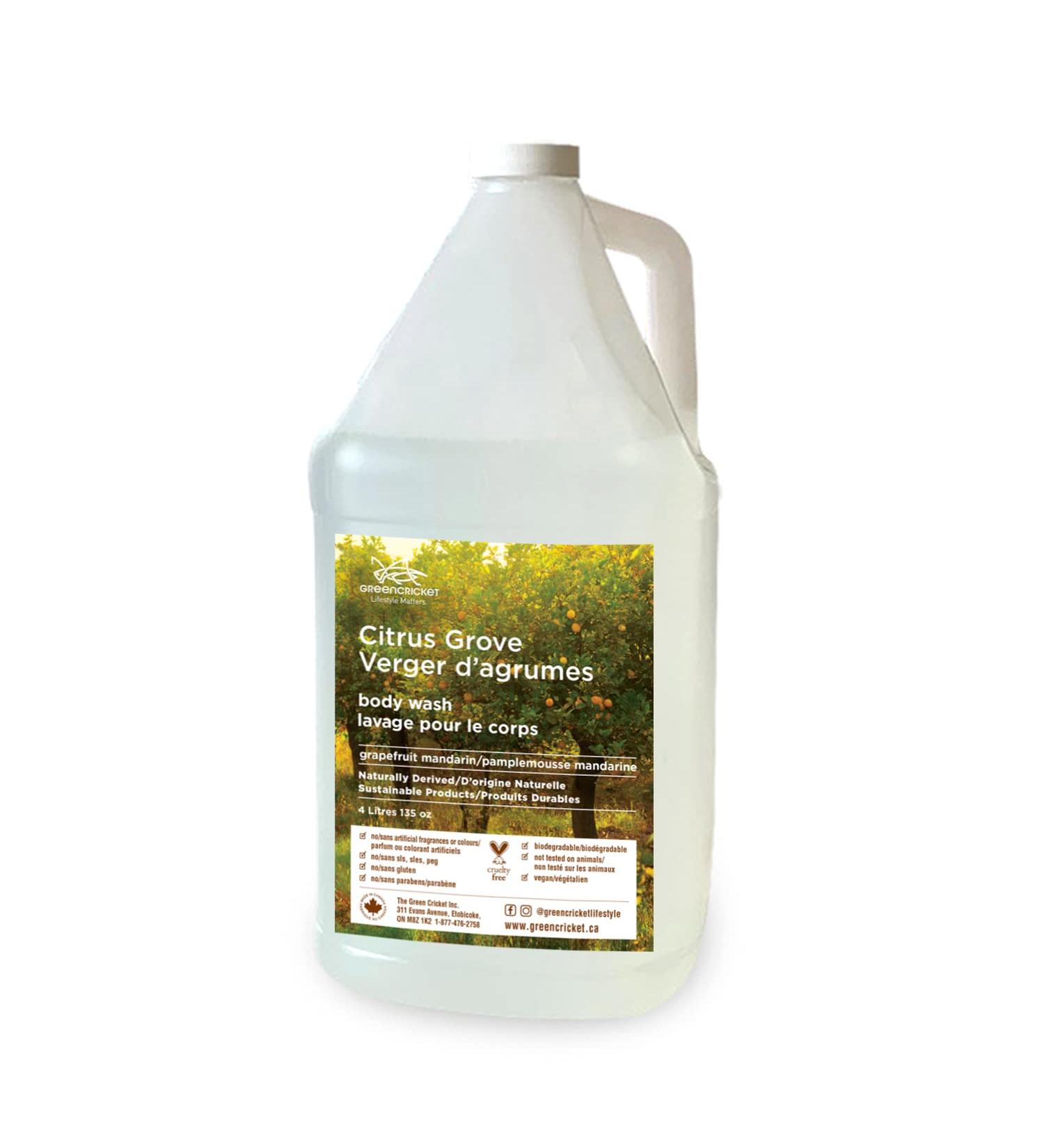 Green Cricket Citrus grove Body Wash Citrus grove 4 L 4000 Milliliters Citrus 4 l (Pack of 1)