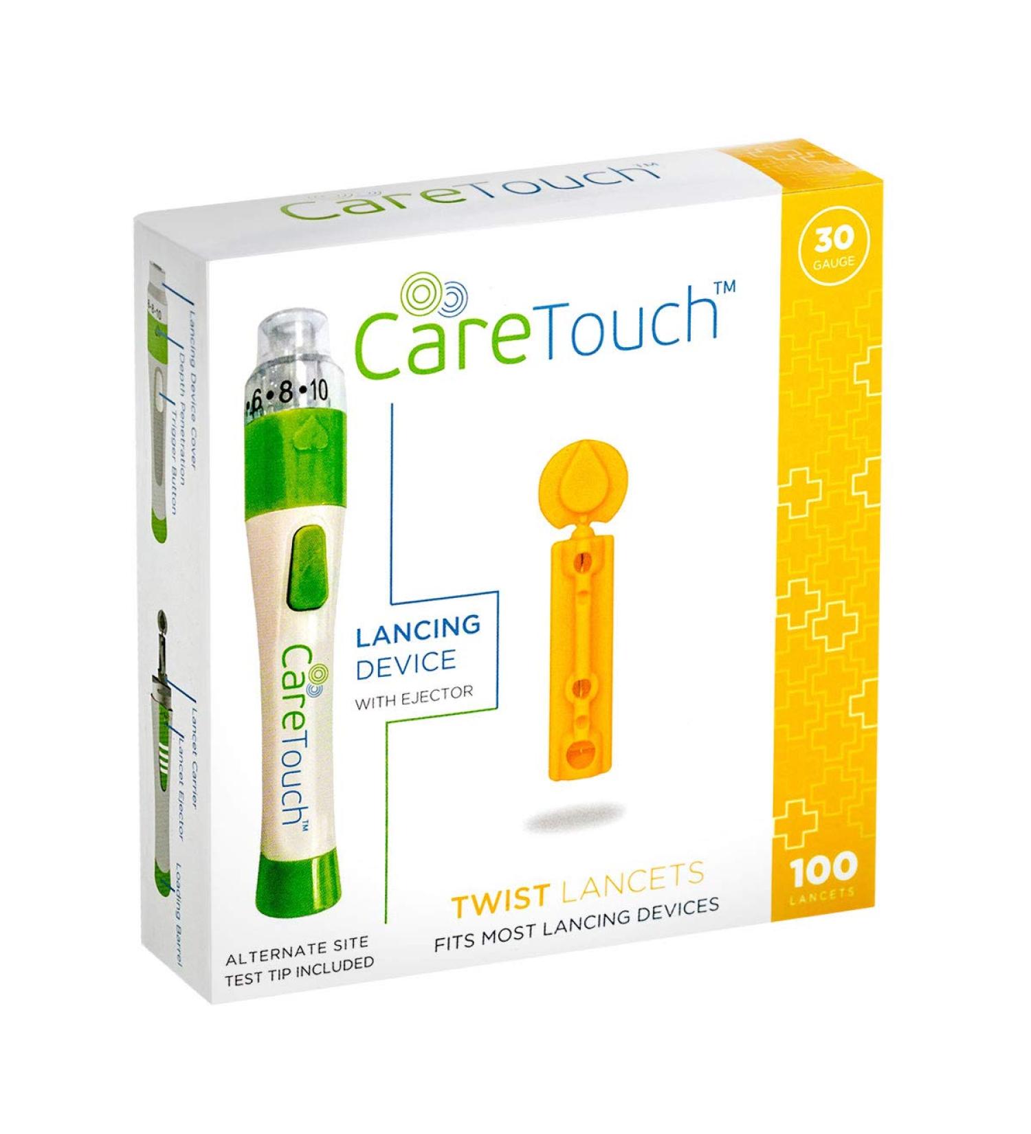 Lancing Device + 100 Sterile Single-Use 30 Gauge Lancets for Diabetes Testing - Minimizing Pain & Discomfort in Glucose Testing - Buy Online on GoSupps.com