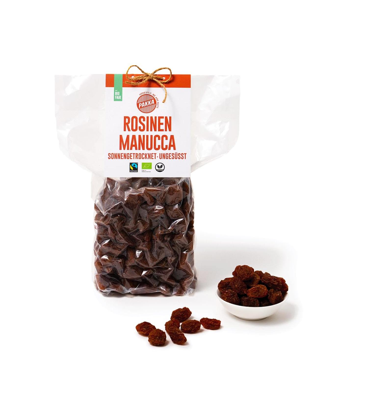  pakka PAKKA Jumbo Manucca Fairtrade Organic Raisins 1 kg with 2 to 3 Crispy Pits Unoiled Direct from Small Farmers in Samarkand Uzbekistan Vegan Family Pack - Buy Online on GoSupps.com
