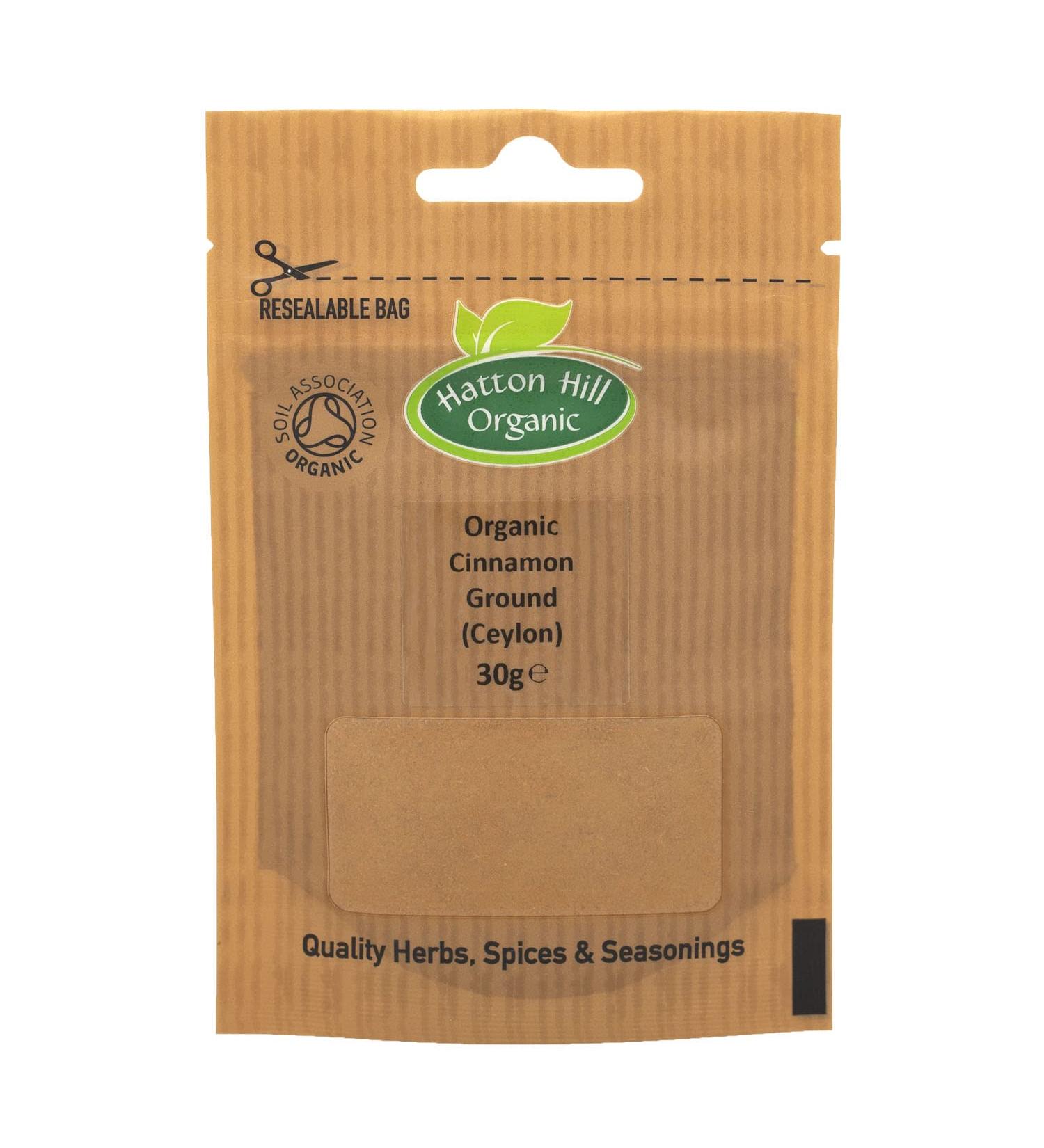 Organic Cinnamon Powder (Ceylon) 30g by Hatton Hill Organic