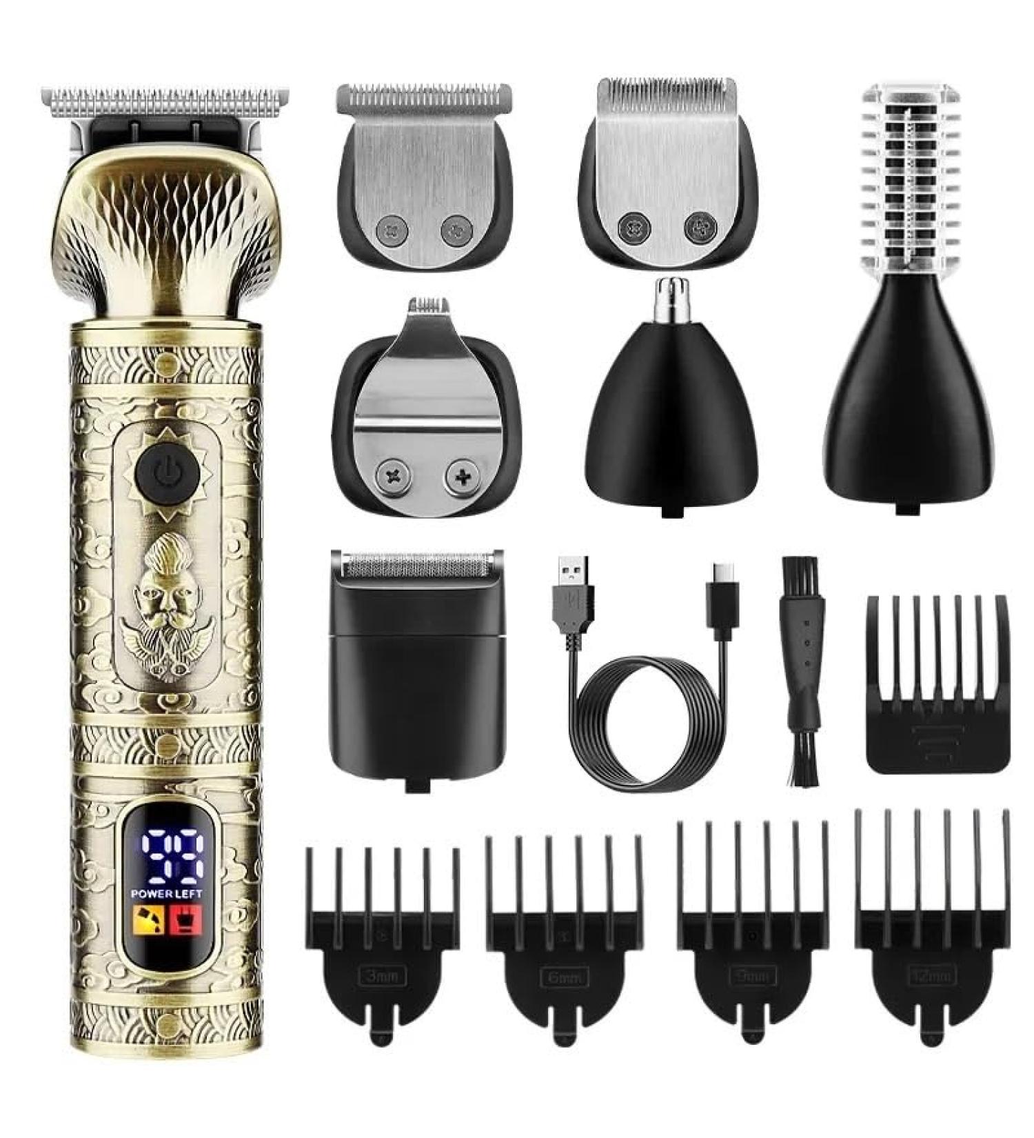 Buy 7-in-1 Professional Hair Clippers - Cordless Full Barber Set | Electric Metal Trimmer & Shaver for Precision Grooming Worldwide - Buy Online on GoSupps.com