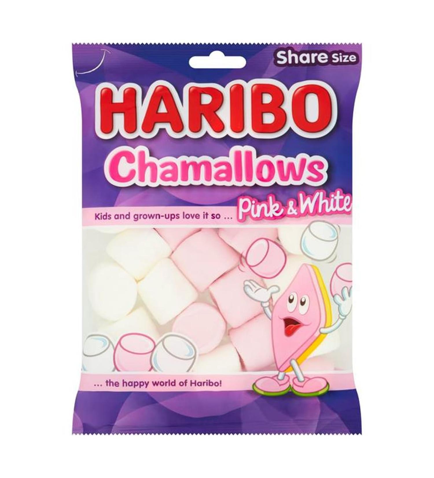 Haribo Chamallows Pink & White Marshmallows Sweet & Soft Treat for Yourself 140g - Buy Online on GoSupps.com