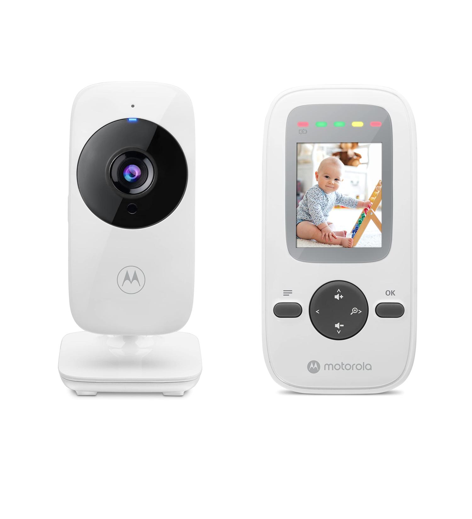 Motorola Nursery VM481 Video Baby Monitor with Portable Parent Unit - Infrared Night Vision, Digital Zoom, High Sensitivity Microphone - Silver (VM 481) - Buy Online on GoSupps.com