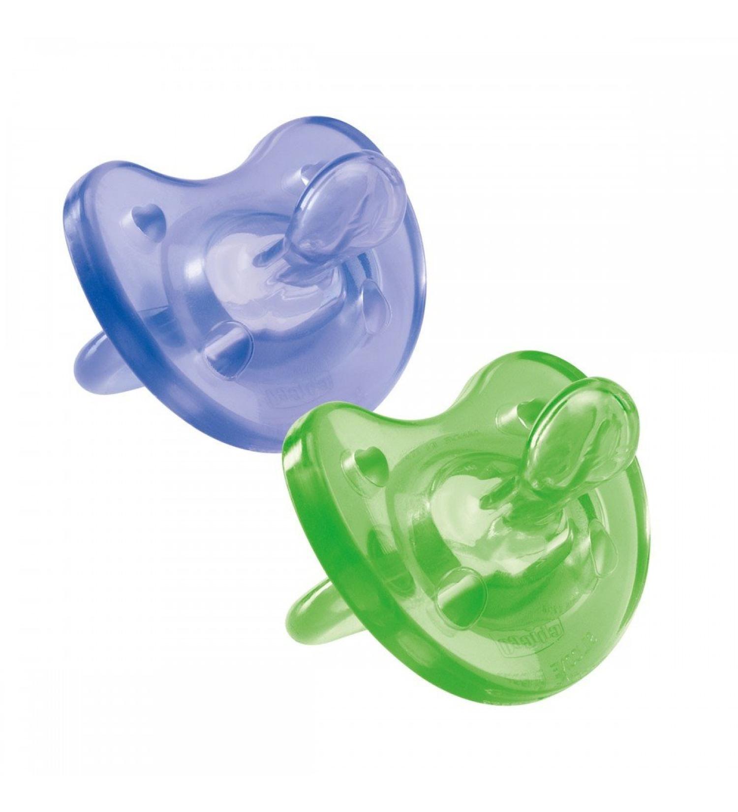 Pacifier Chicco Physio Soft-Silicone-Colored 6-12 M 1 piece