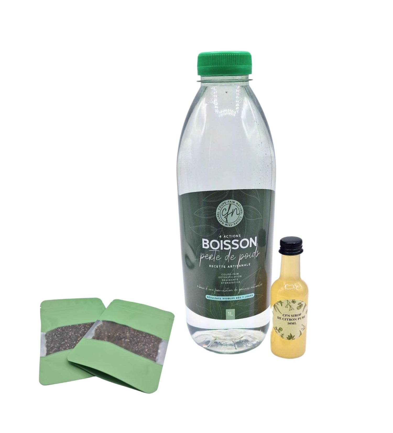 CFN -7 days- Natural Lemon Slimming Drink - Weight Loss Fat Burner and Effective Appetite Suppressant - Natural Ingredients Flat Stomach Anti-Cellulite Improved Digestion - French Brand - - Buy Online on GoSupps.com