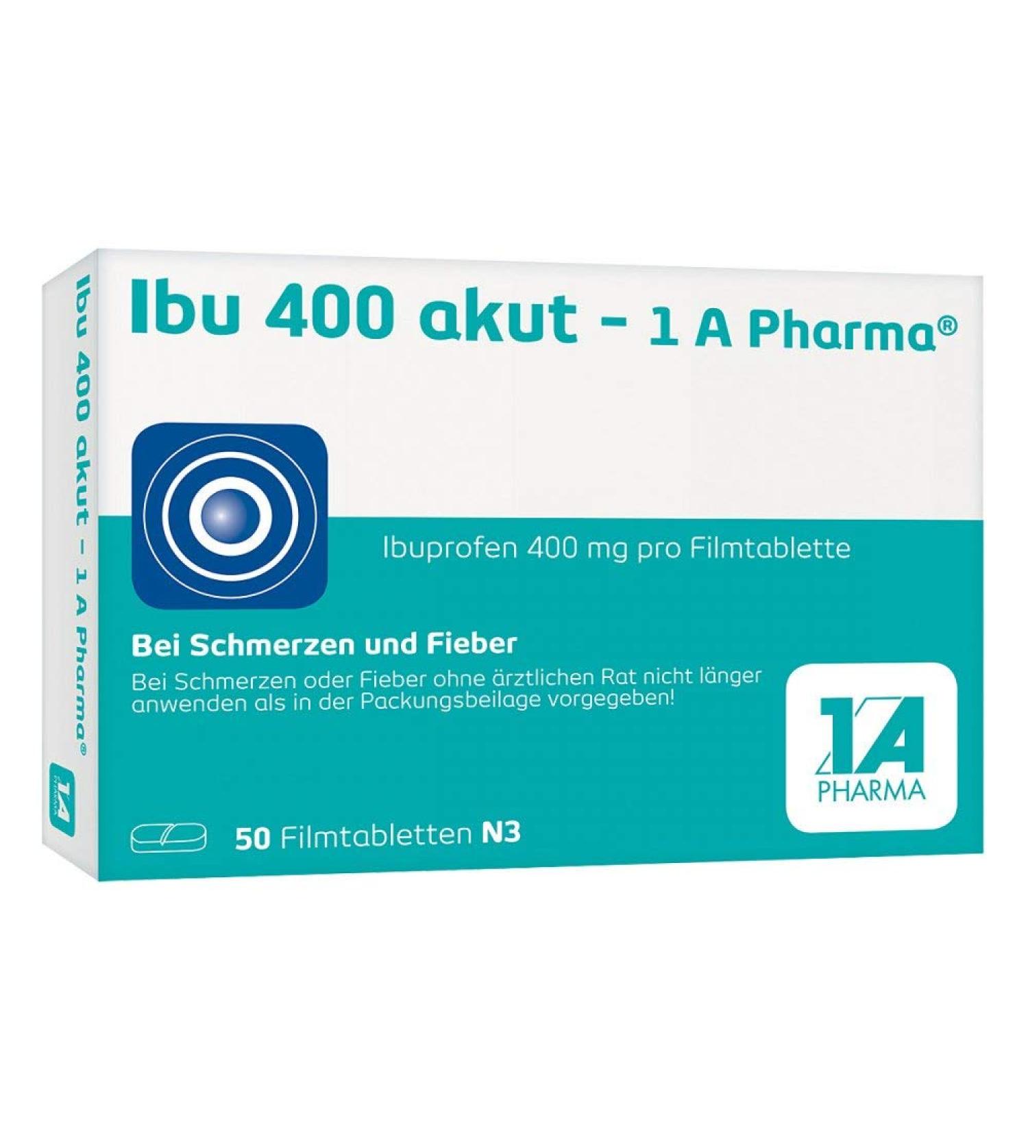 Ibu 400 akut - 1 A Pharma 400 mg tablets with ibuprofen (50 pcs.): For pain and fever