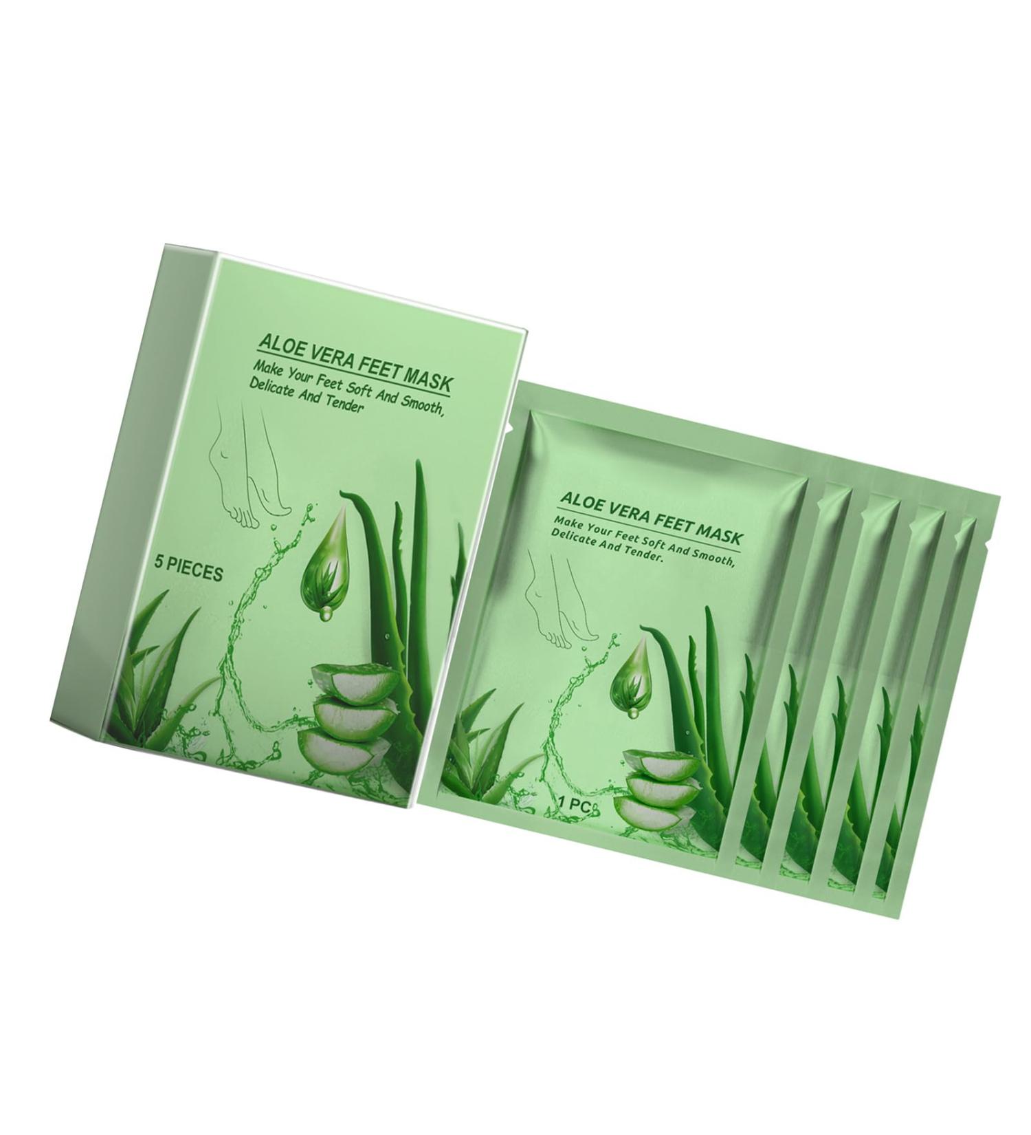 5 Pi ces Masque pour les Pieds L'Extrait D'Aloe Masque Exfoliant pour les Pieds avec Extrait D'Aloe pour des Doux et Lisses Hydratant Soin Doux (5 pi ces) 1 unit (Lot de 1) - Buy Online on GoSupps.com