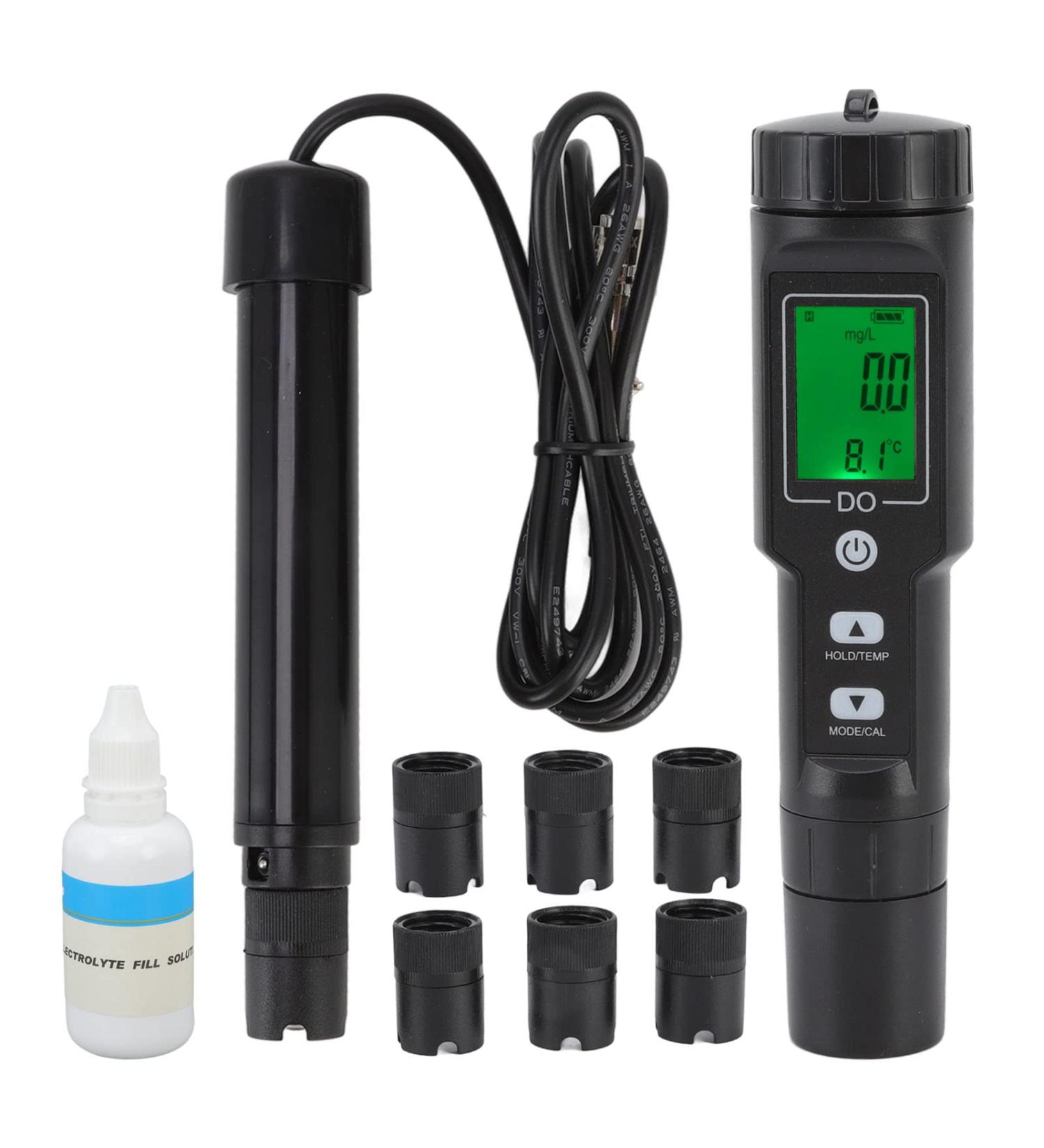 Professional Digital Dissolved Oxygen Measurement Device | Pencil Type Test with Removable Probe & Backlight for Aquarium Experiments | Accurate & Easy-to-Use Sensor - Buy Online on GoSupps.com