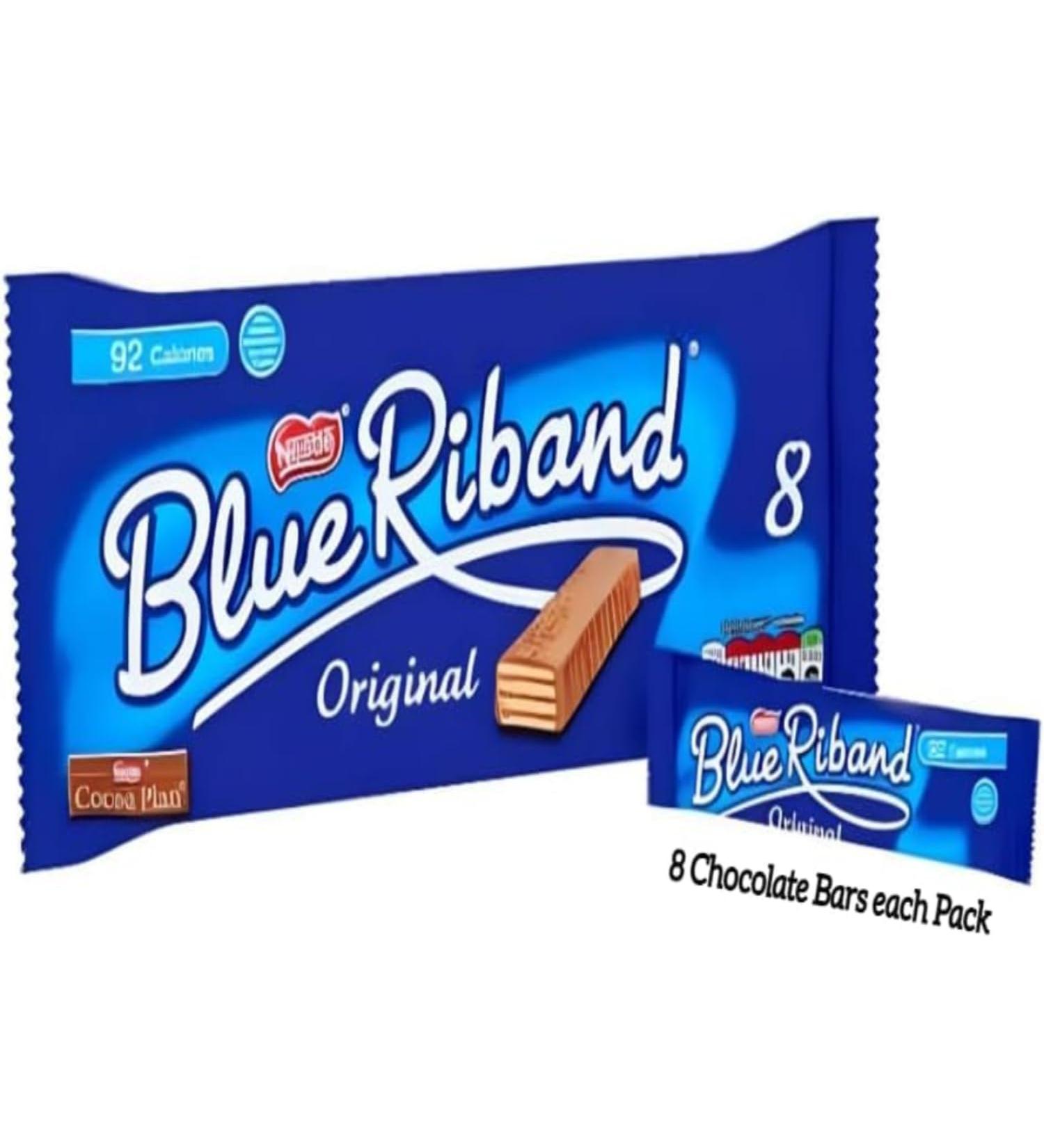 The Original Nestle Biscuit Bars with Milk Chocolate - BLUE RIBAND Milk Chocolate Biscuit Bars Having 8 Chocolate Wafer Bars Each Pack (Pack of Three 18g) - Buy Online on GoSupps.com
