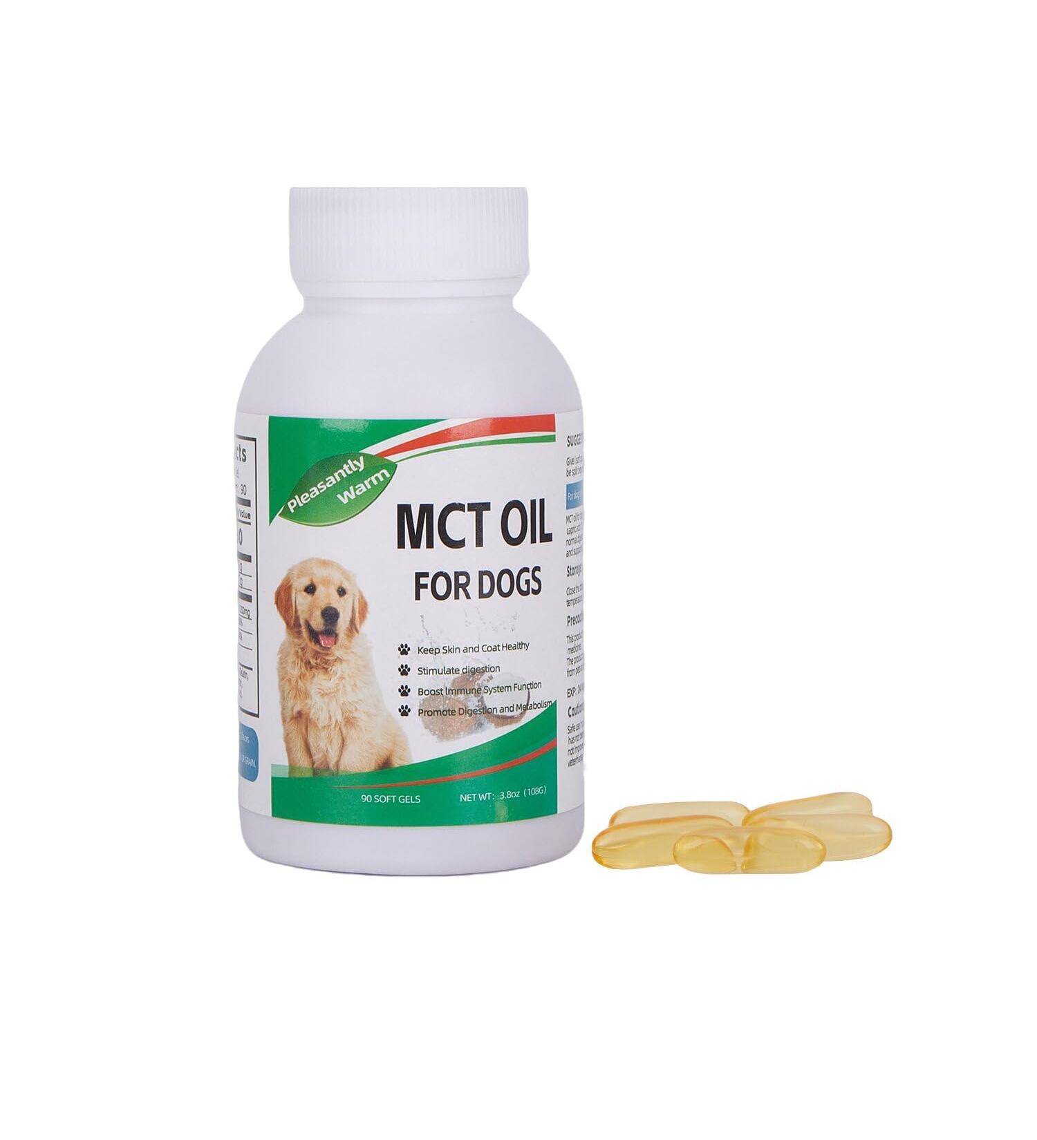 Pleasantly Warm Mct Oil for Dogs 90 Servings Medium Chain Triglycerides.Coconuts C8 and C10 Healthy Digestion Shiny Hair - Buy Online on GoSupps.com