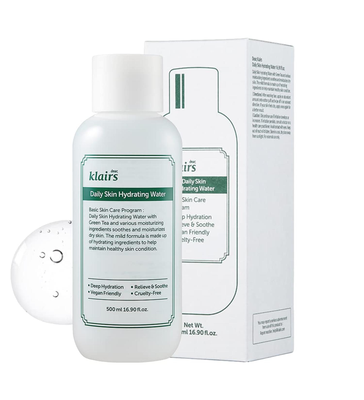 Dear Klairs Daily Skin Hydrating Water 500ml - Deep Hydration & Soothing Care - Buy Online on GoSupps.com