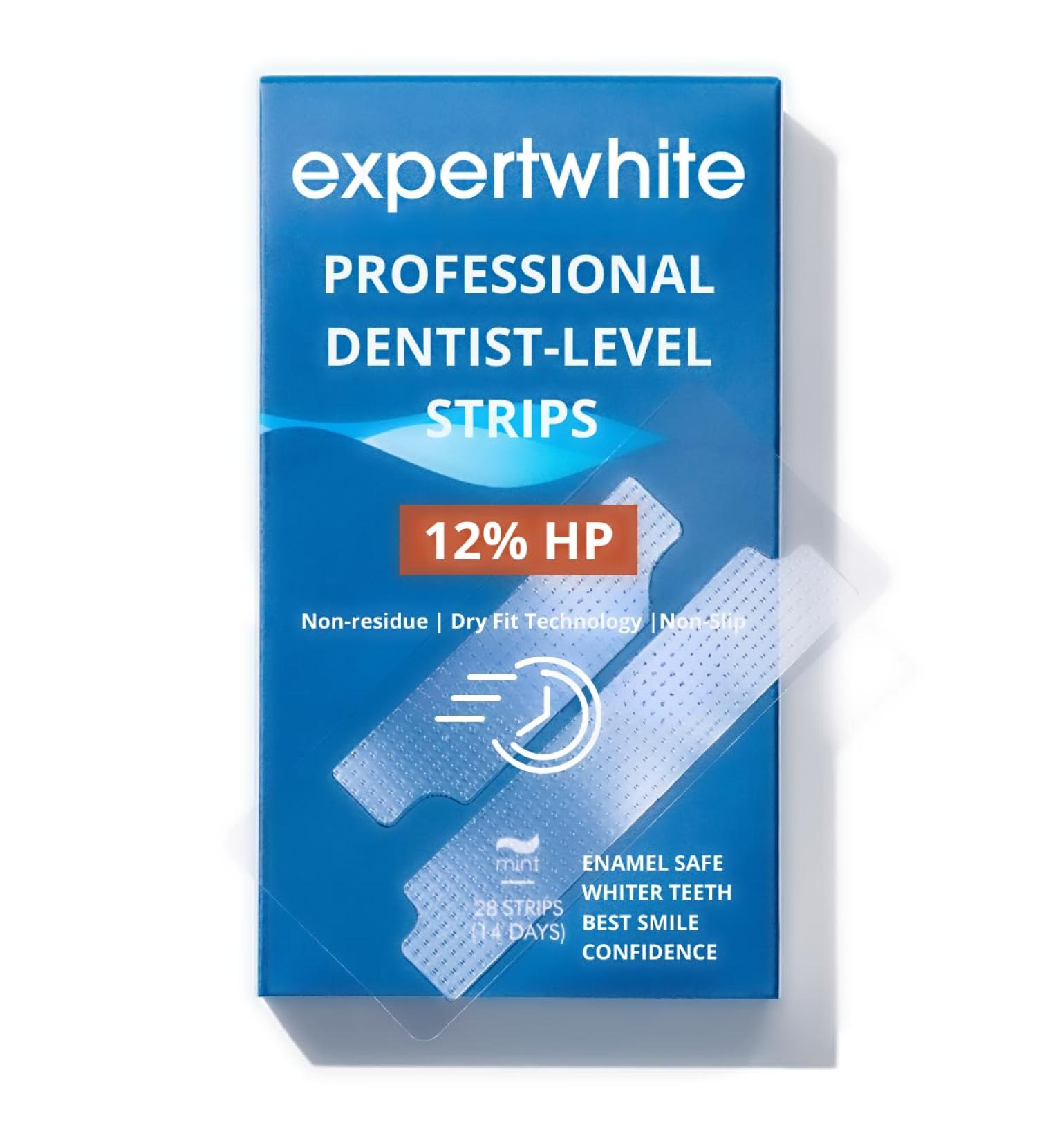 Expertwhite Max+ Teeth Whitening Strips 28 Strips (14 Treatments) 12% Hydrogen Peroxide Enamel Safe Sensitive-Teeth Formula Mint Flavor - Buy Online on GoSupps.com