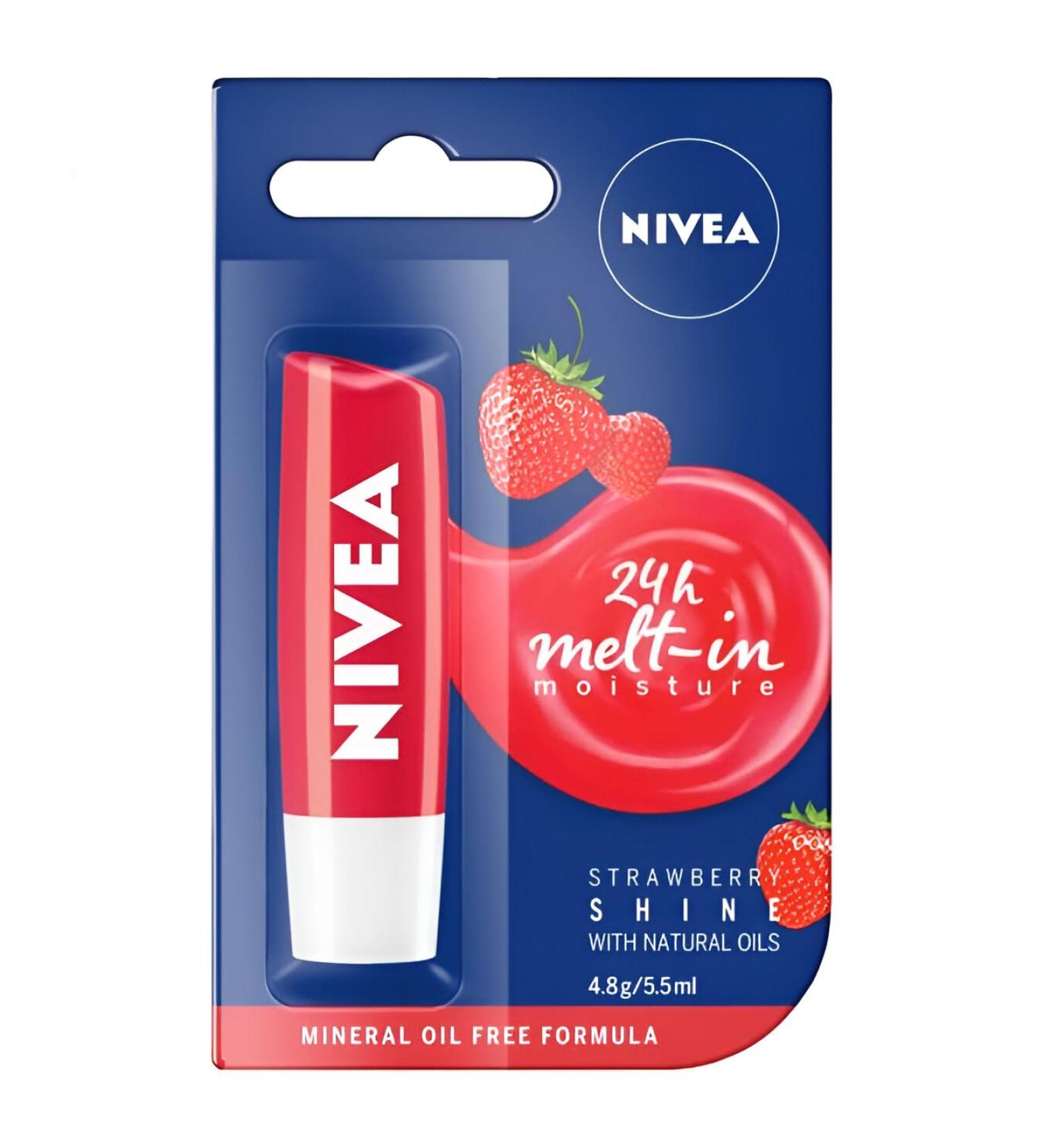  NIVEA Nivea Lipcare Pack of 2 strawberries 4.8 g - Buy Online on GoSupps.com