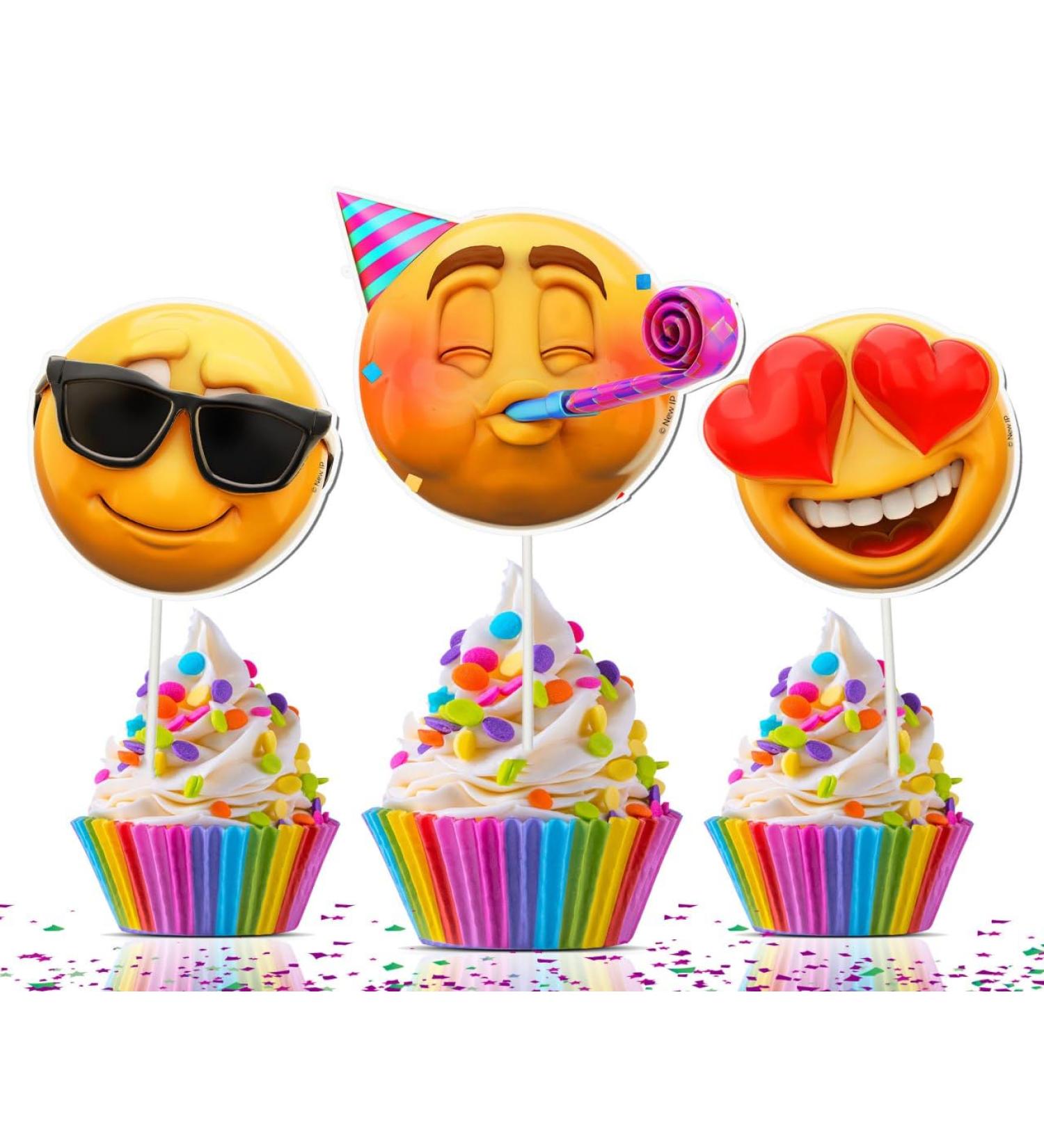 10 PCS NEWMOJI Faces Party Cupcake Toppers - Add Expressive Fun to Your Treats! - Buy Online on GoSupps.com
